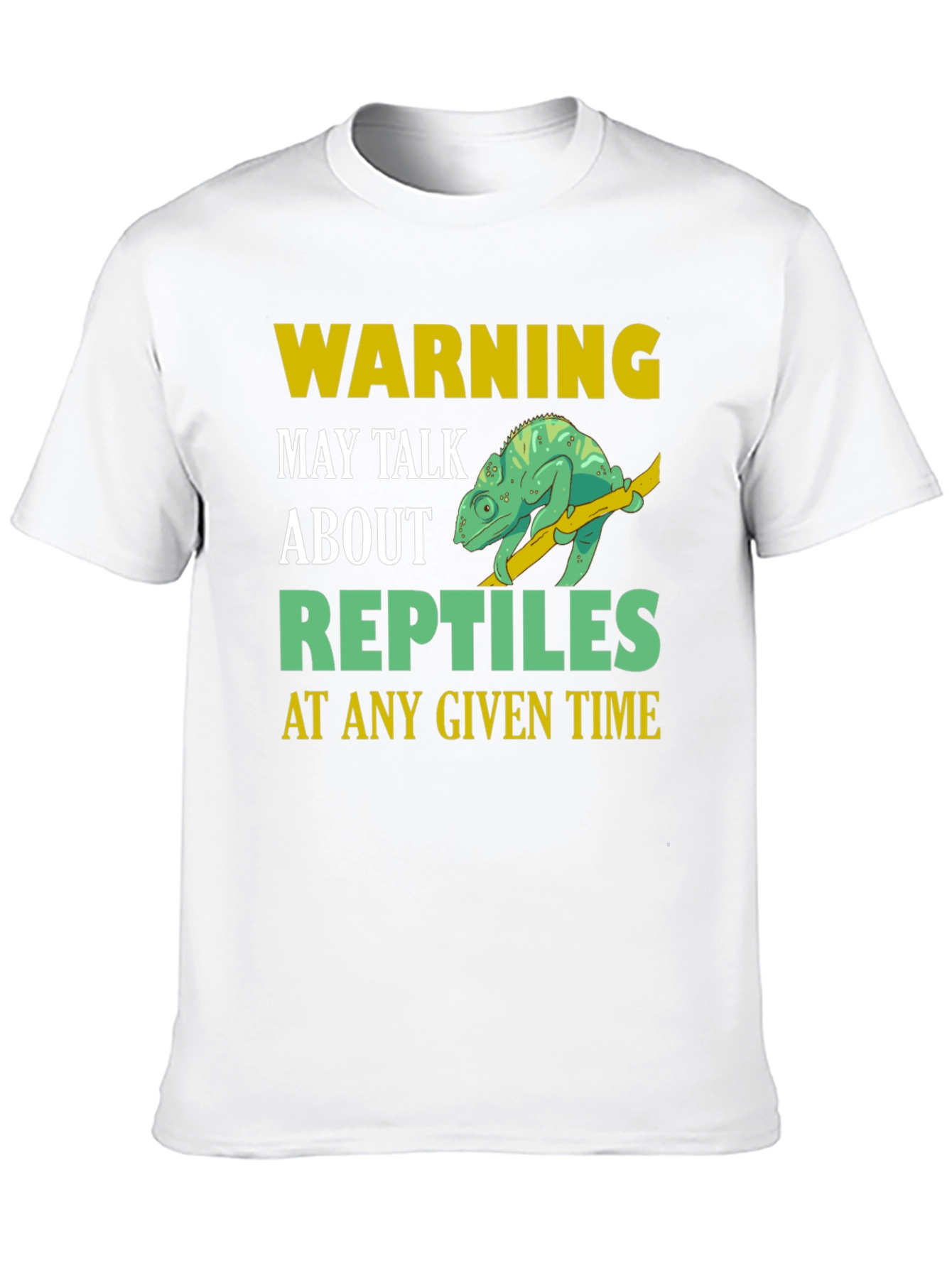 Black Warning May Talk About Reptiles T-Shirt view 10
