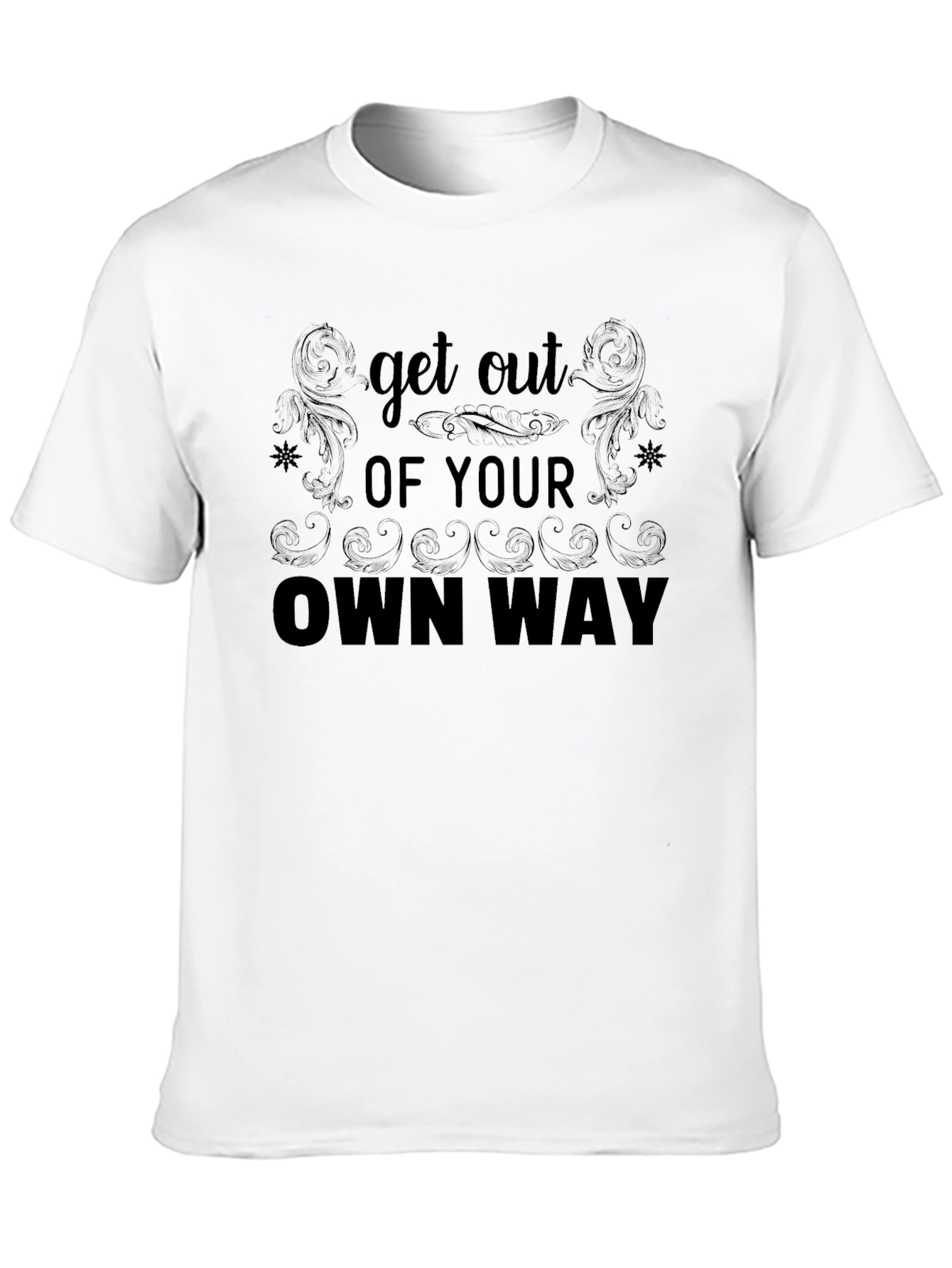 Black Get Out Of Your Own Way Graphic Tee view 10