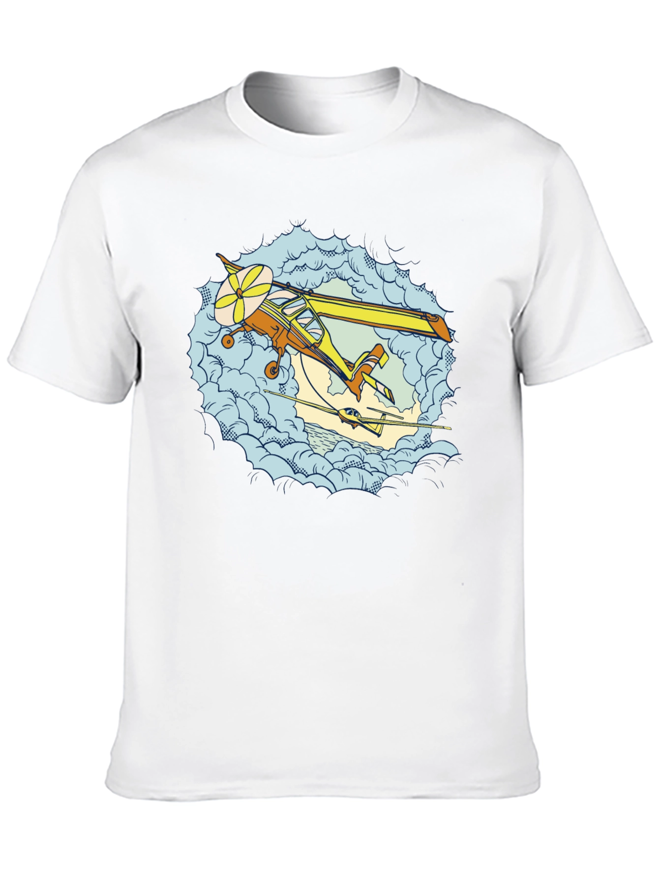 Black Vintage Plane Graphic Tee - Retro Aviation Shirt view 10