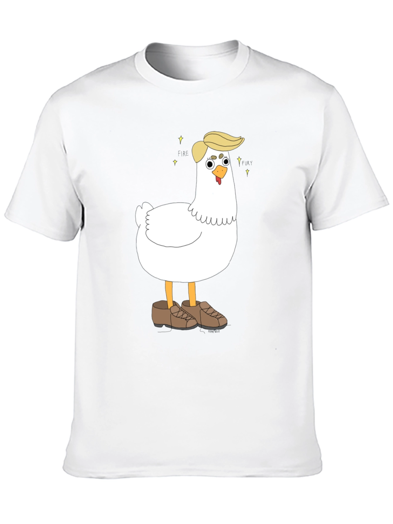 Black Fire & Fury Chicken T-Shirt view 10