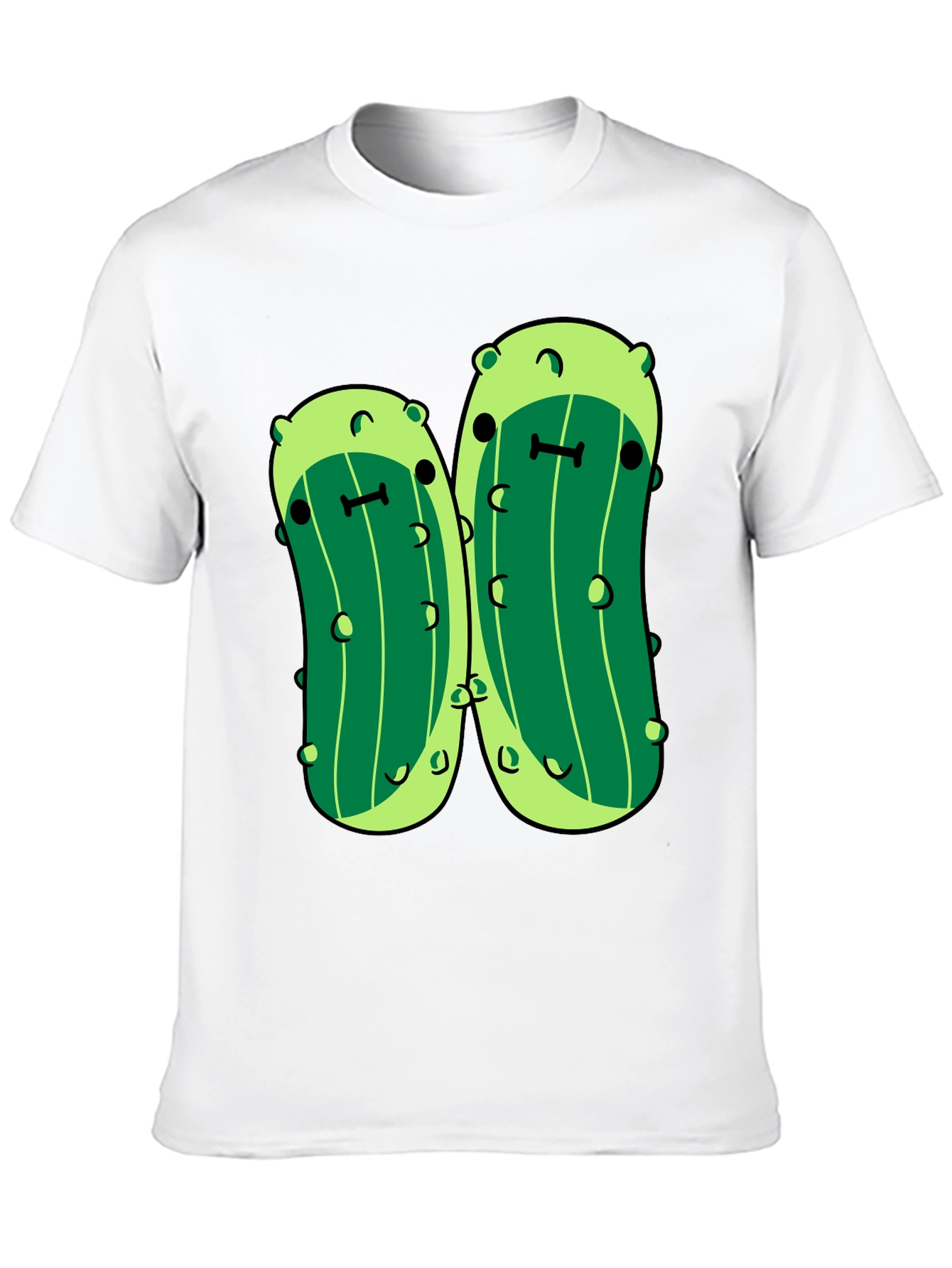 Black Kawaii Pickle Graphic Tee - Unisex Black T-Shirt view 10