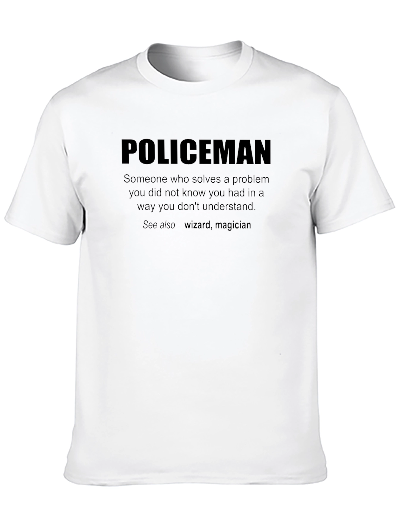 Black Policeman Definition T-Shirt Funny Gift Tee view 10