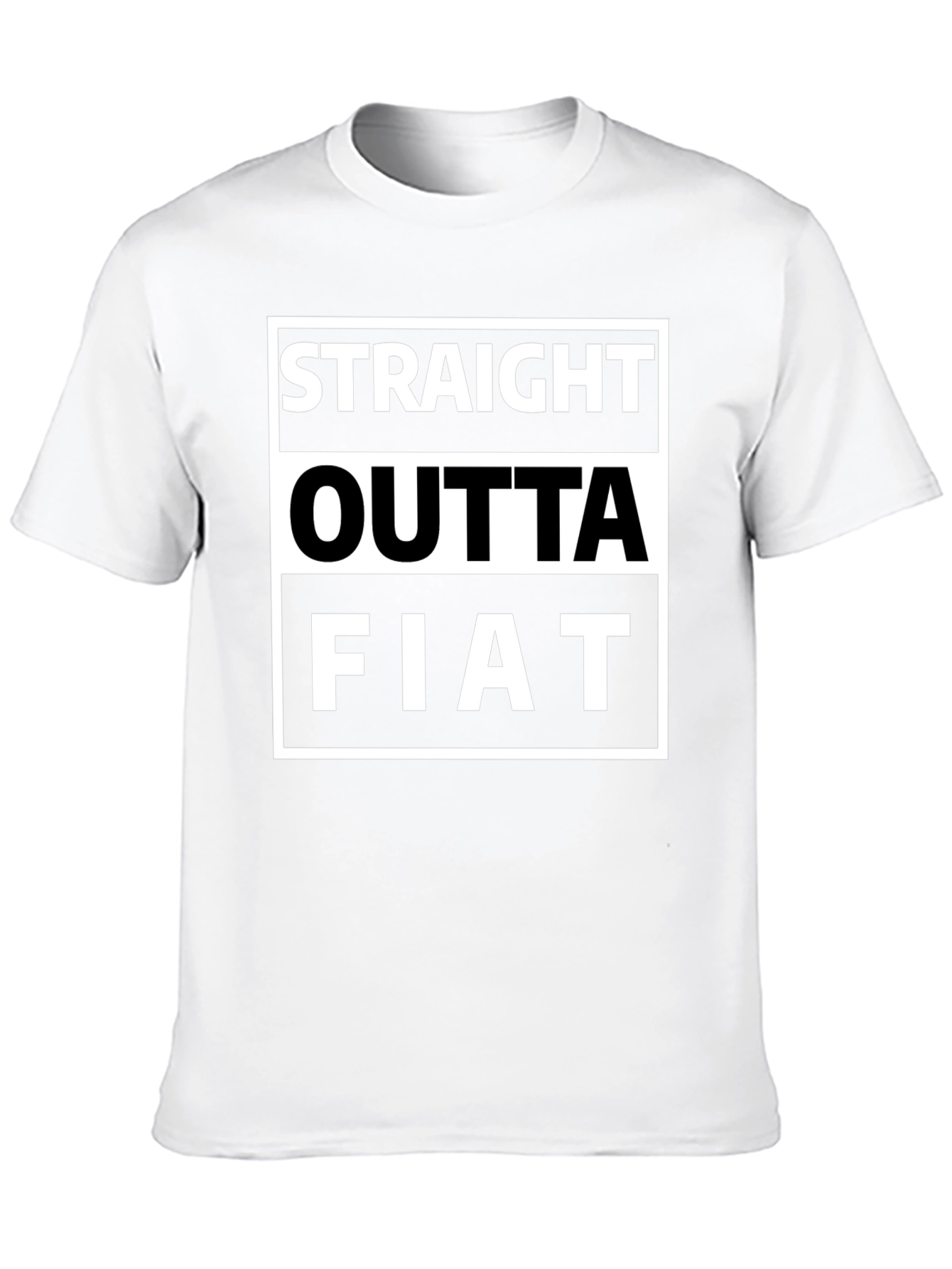 Black Straight Outta Fiat Funny Graphic Tee view 10