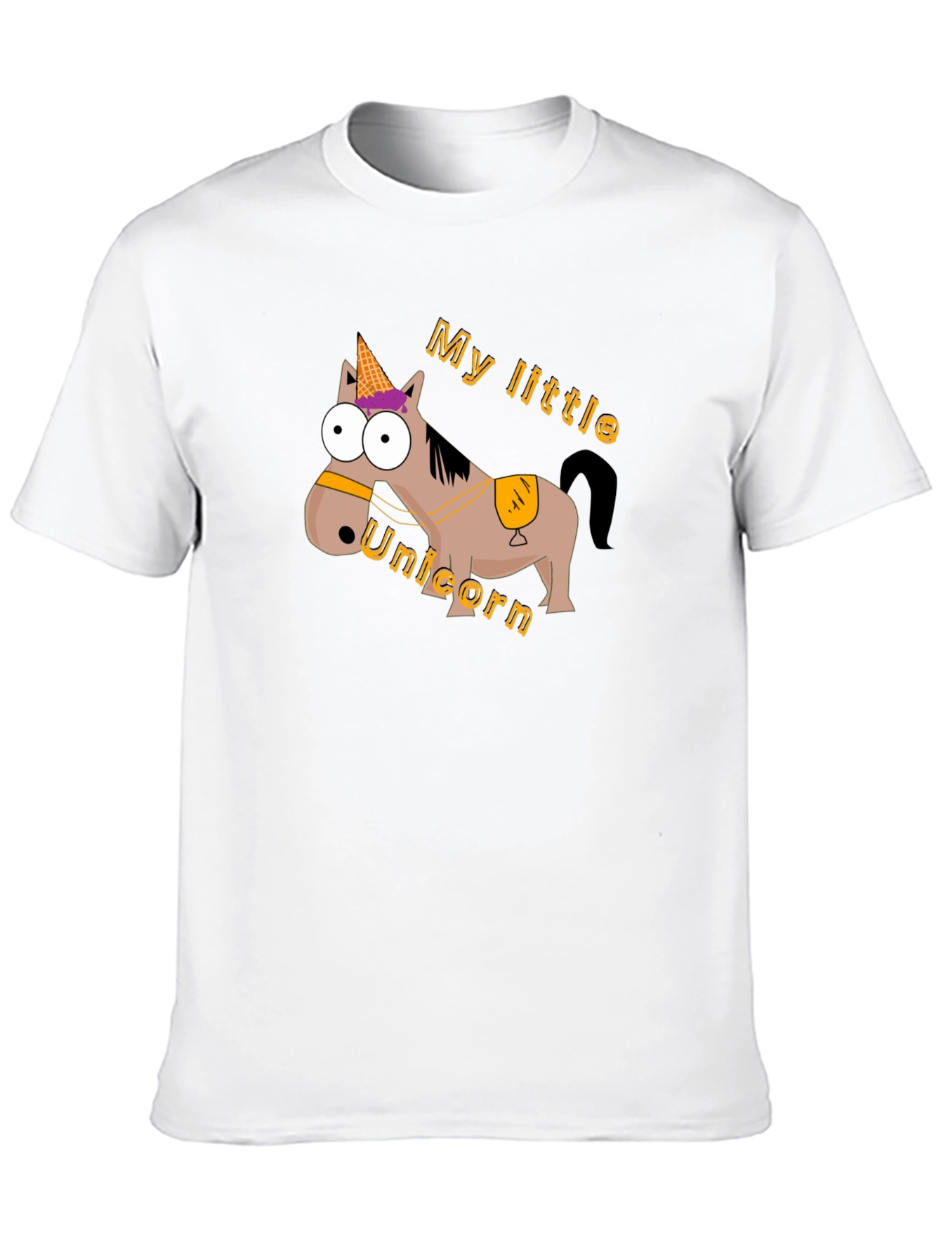 Black My Little Unicorn T-Shirt - Funny Cartoon Tee view 10