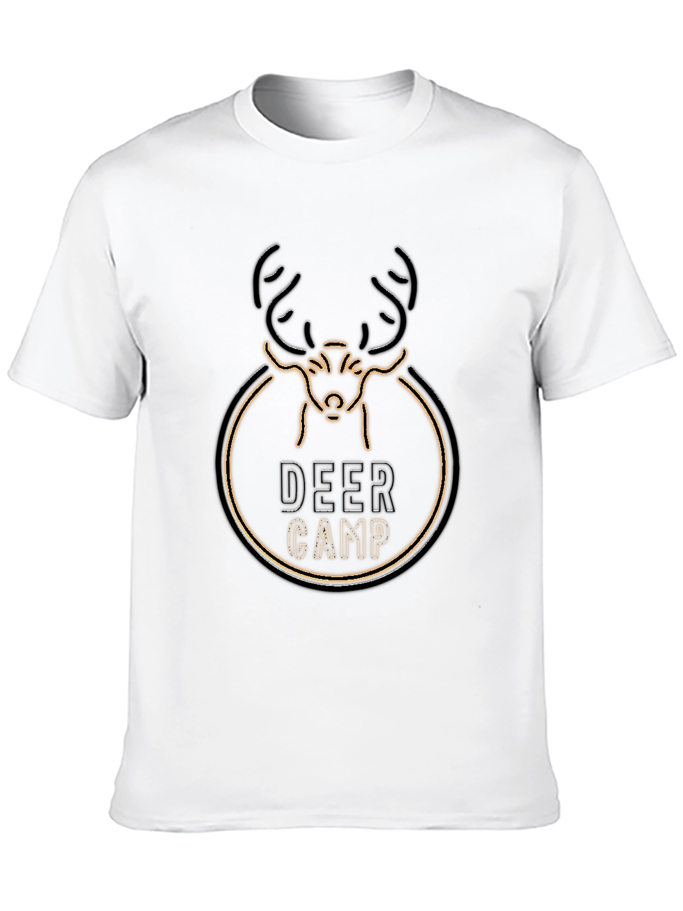 Black Deer Camp Graphic T-Shirt - Black Crew Neck Tee view 10