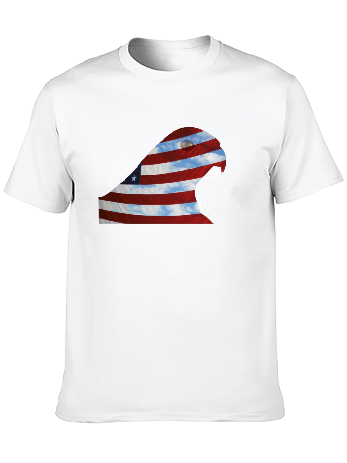 Black American Flag Eagle Graphic Tee view 10