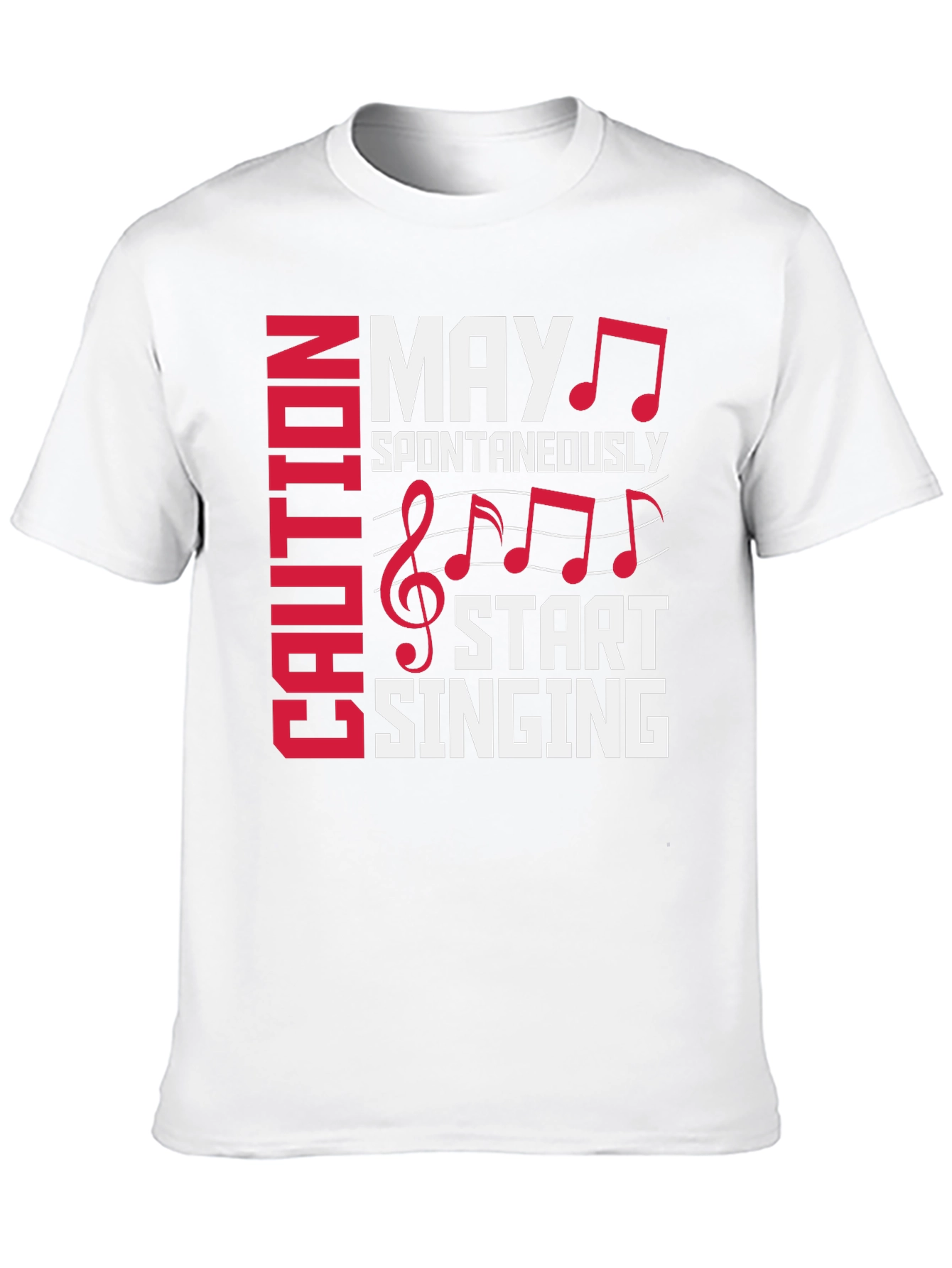 Black Caution May Spontaneously Start Singing Graphic Tee view 10