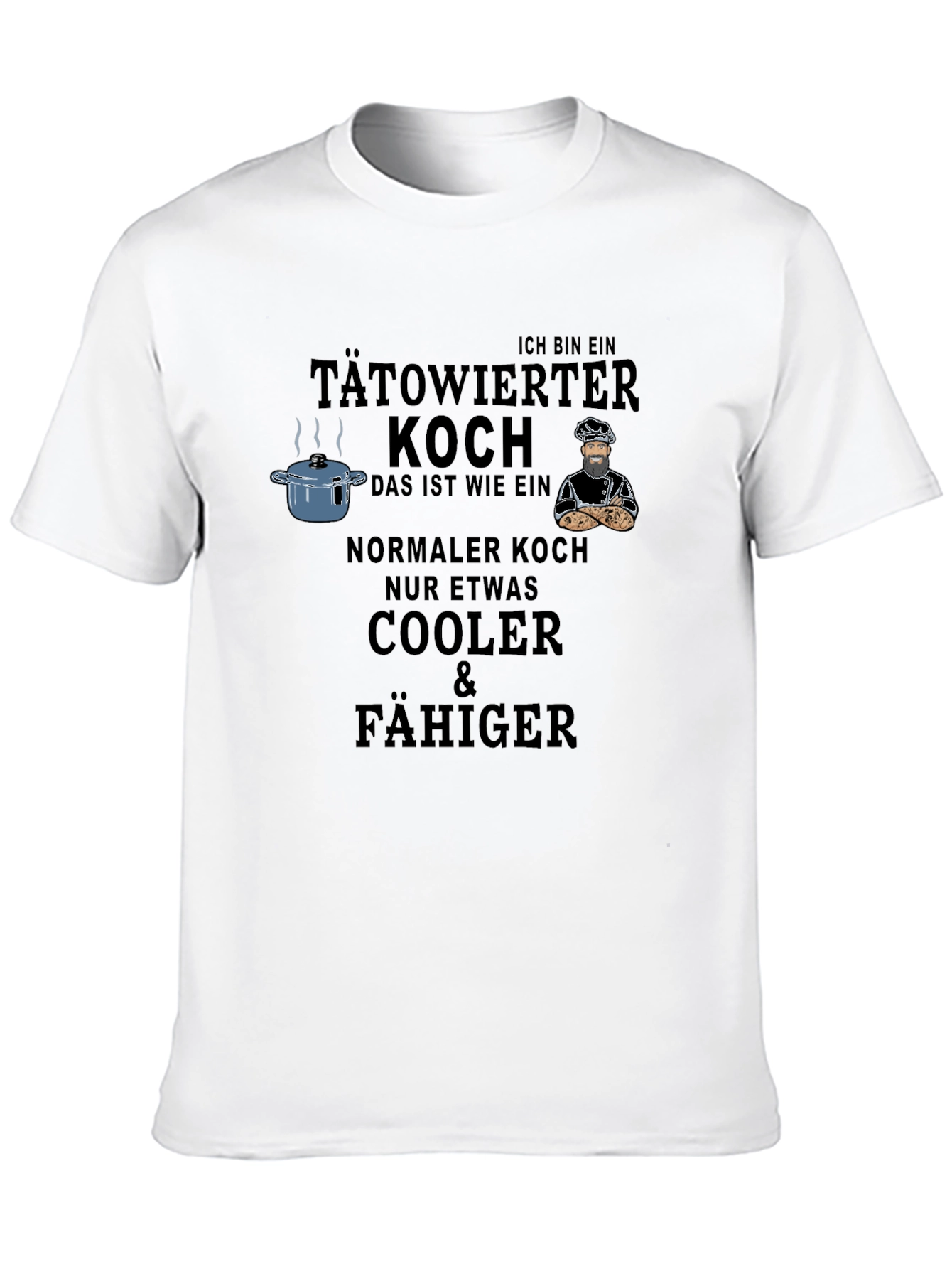 Black Tattooed Chef Graphic Tee - Cool & Capable Cook view 10