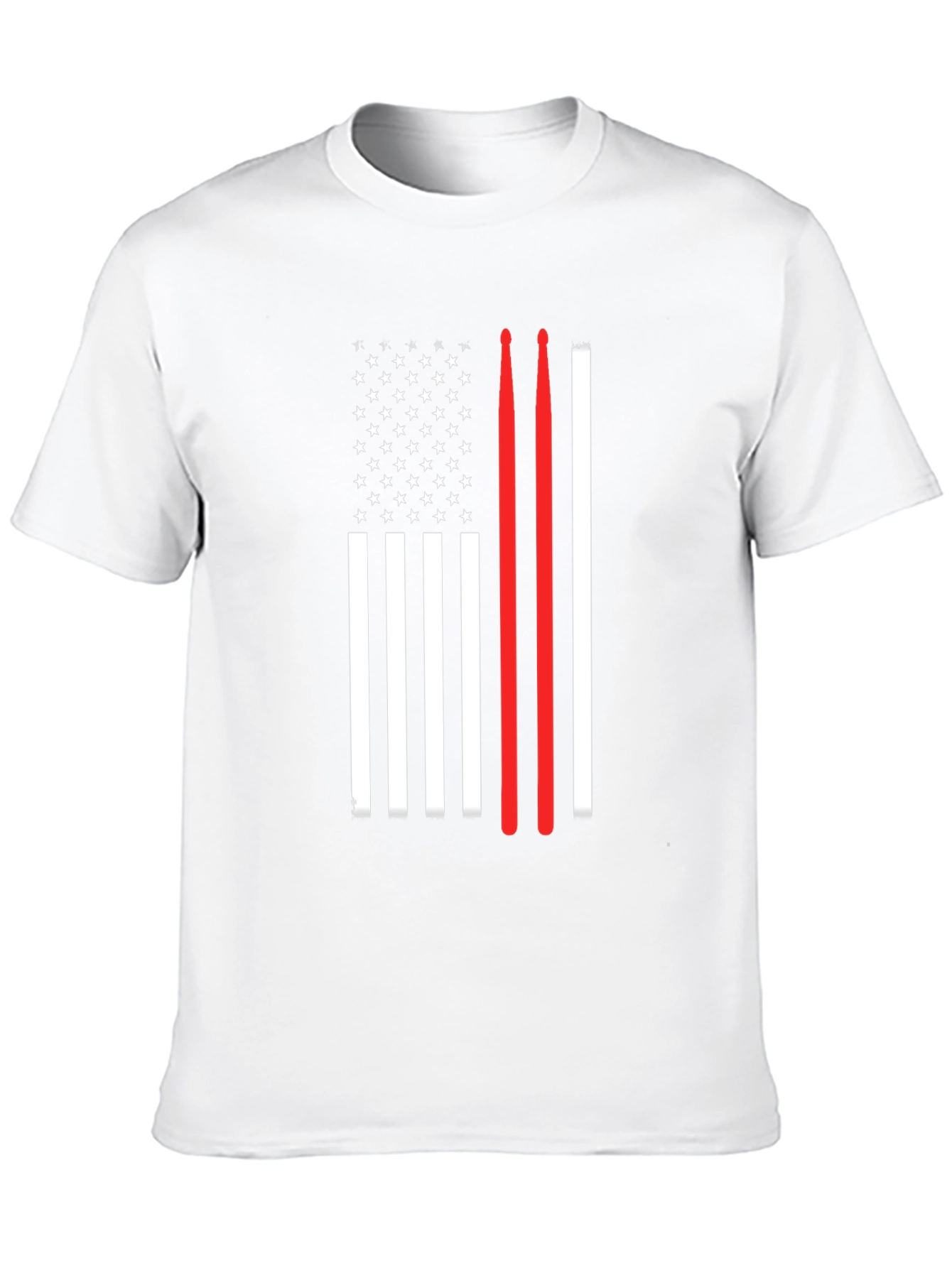Black American Flag Drummer T-Shirt view 10
