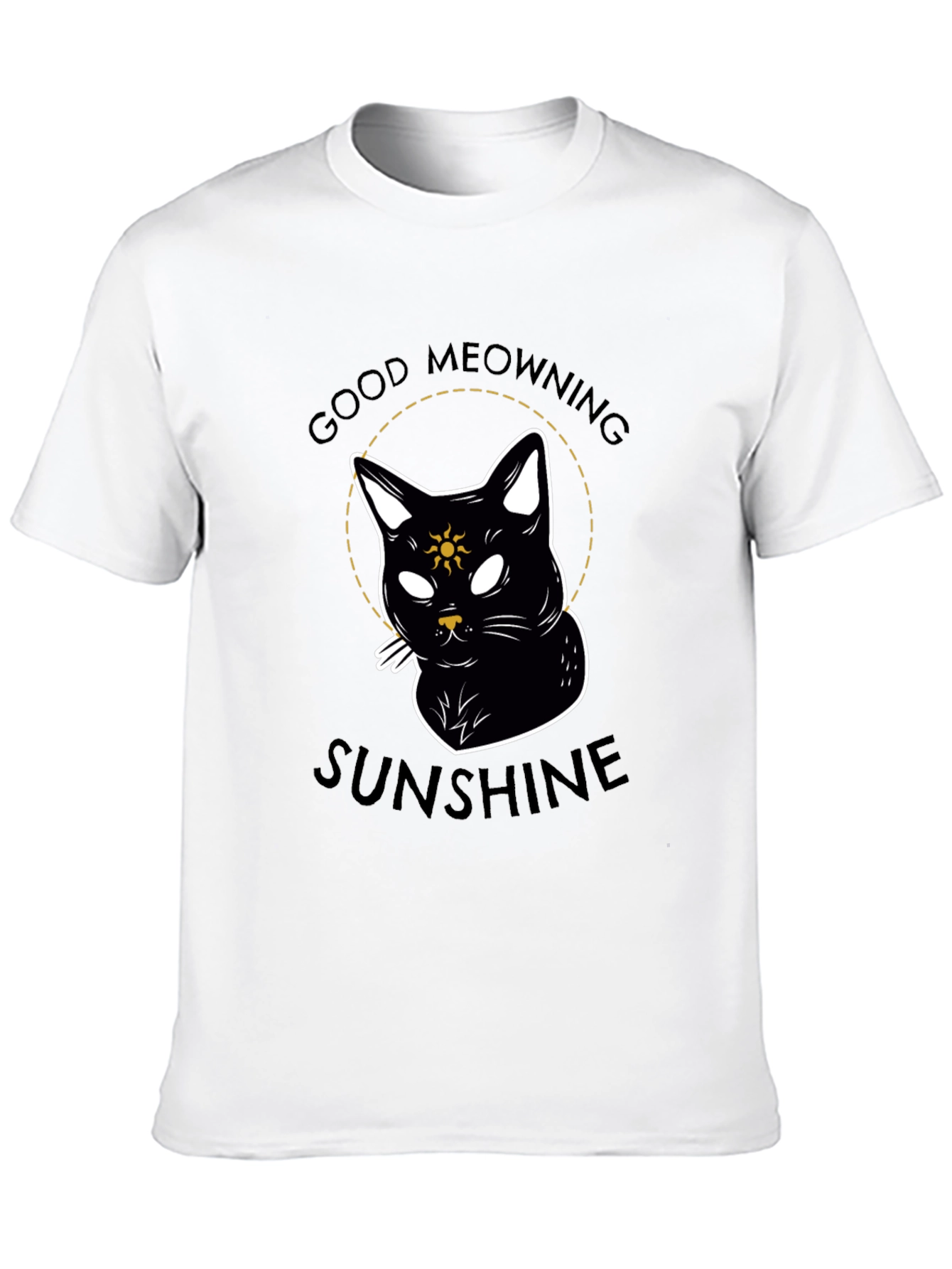 Black Good Meowning Sunshine Black Cat T-Shirt view 10