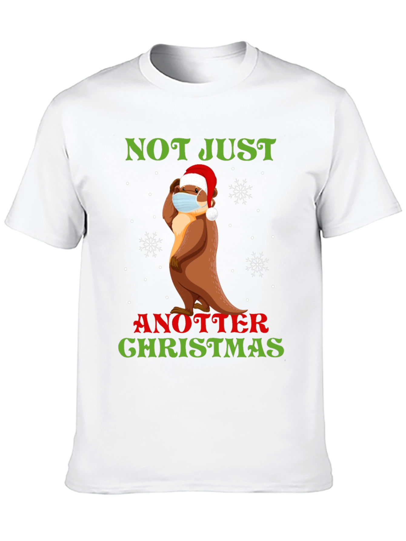 Black Funny Otter Christmas T-Shirt - Not Just Another Christmas view 10