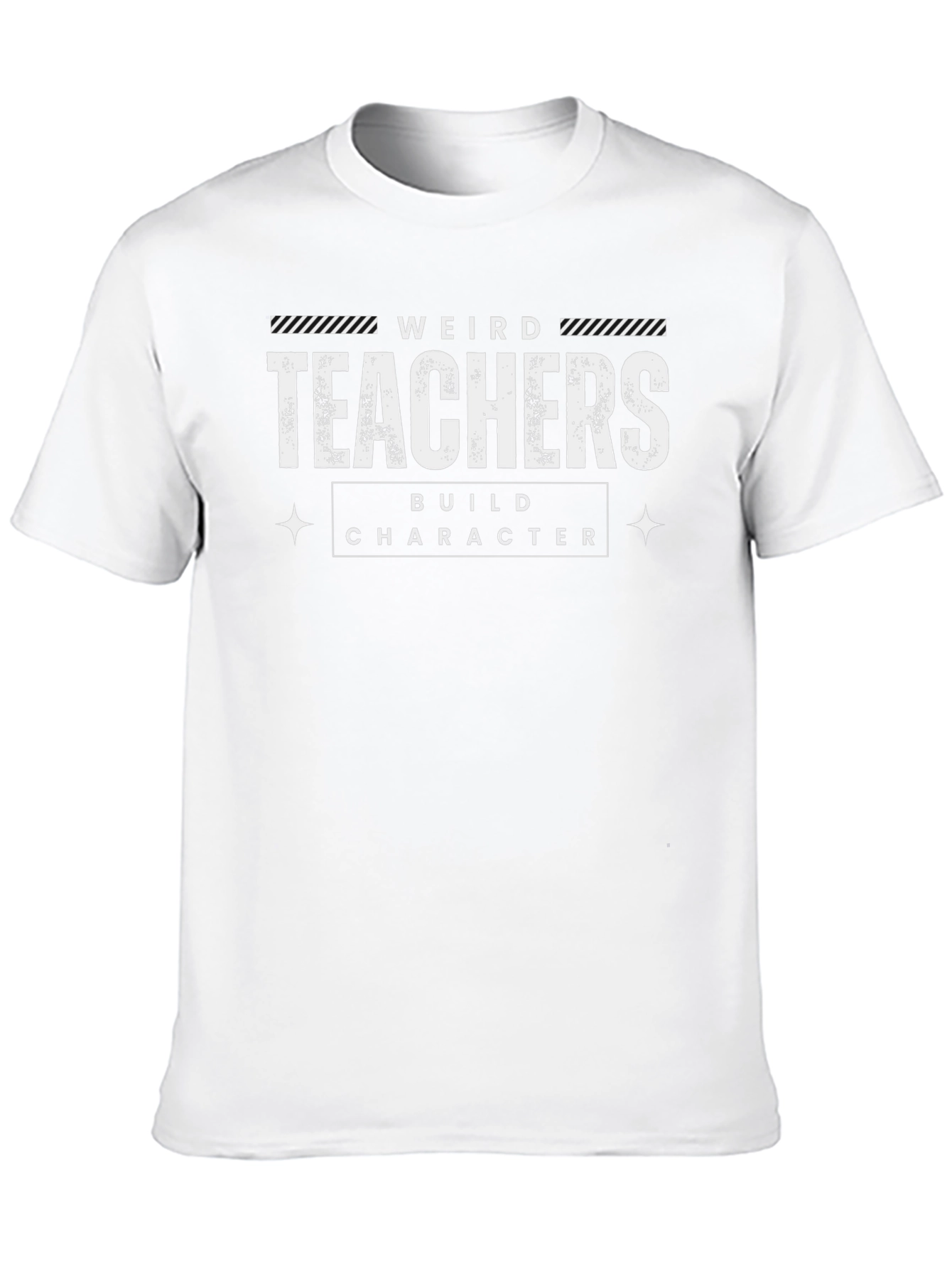 Black Weird Teachers Build Character Graphic Tee view 10