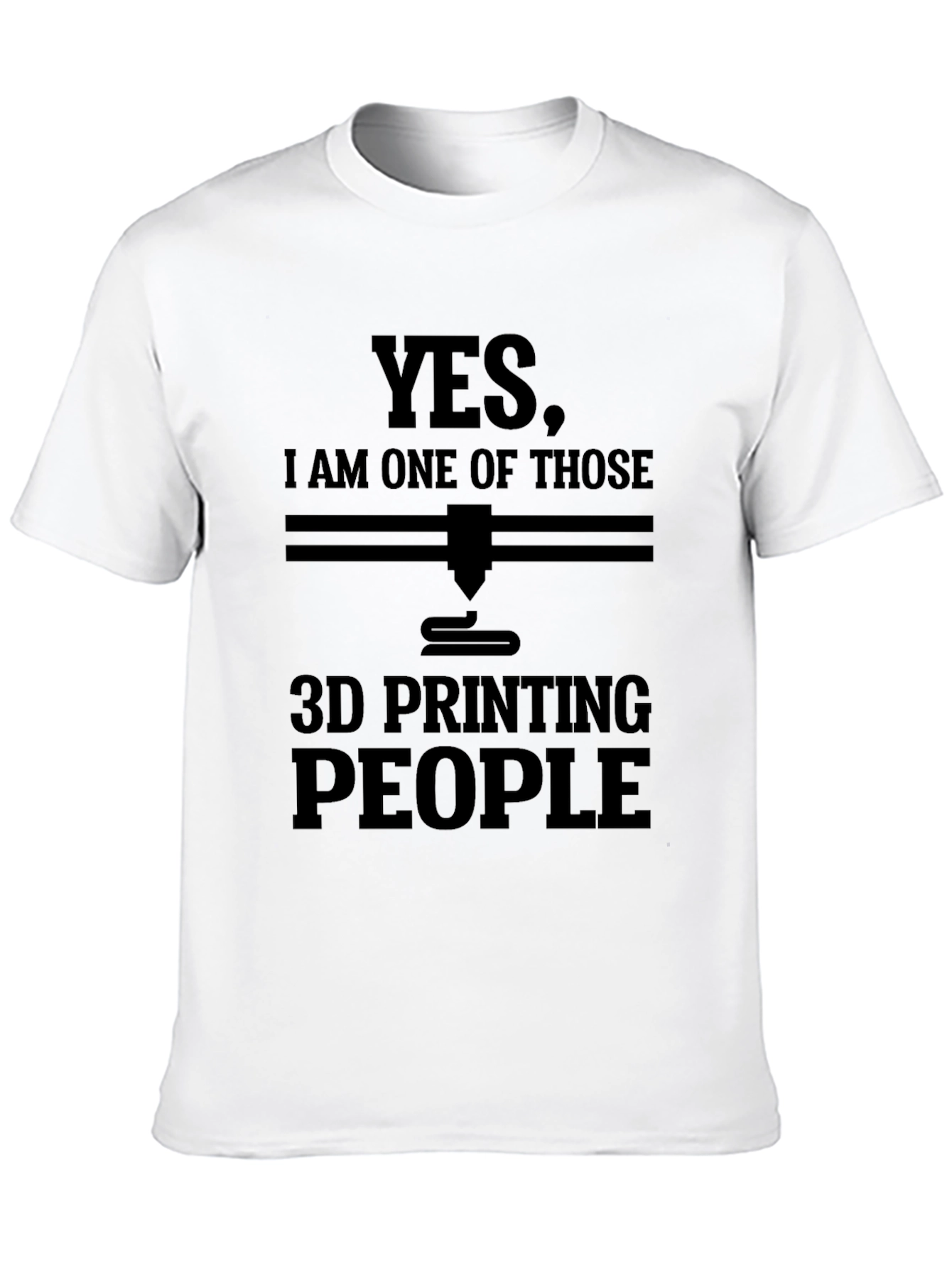 Black 3D Printing People T-Shirt - Funny Maker Tee view 10