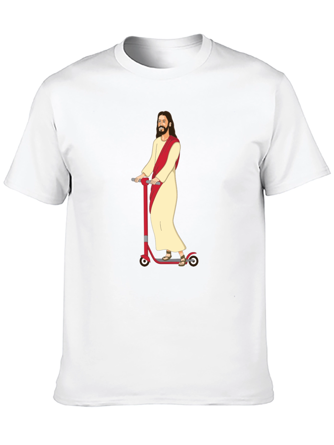 Black Jesus on Scooter T-Shirt - Religious Humor Tee view 10