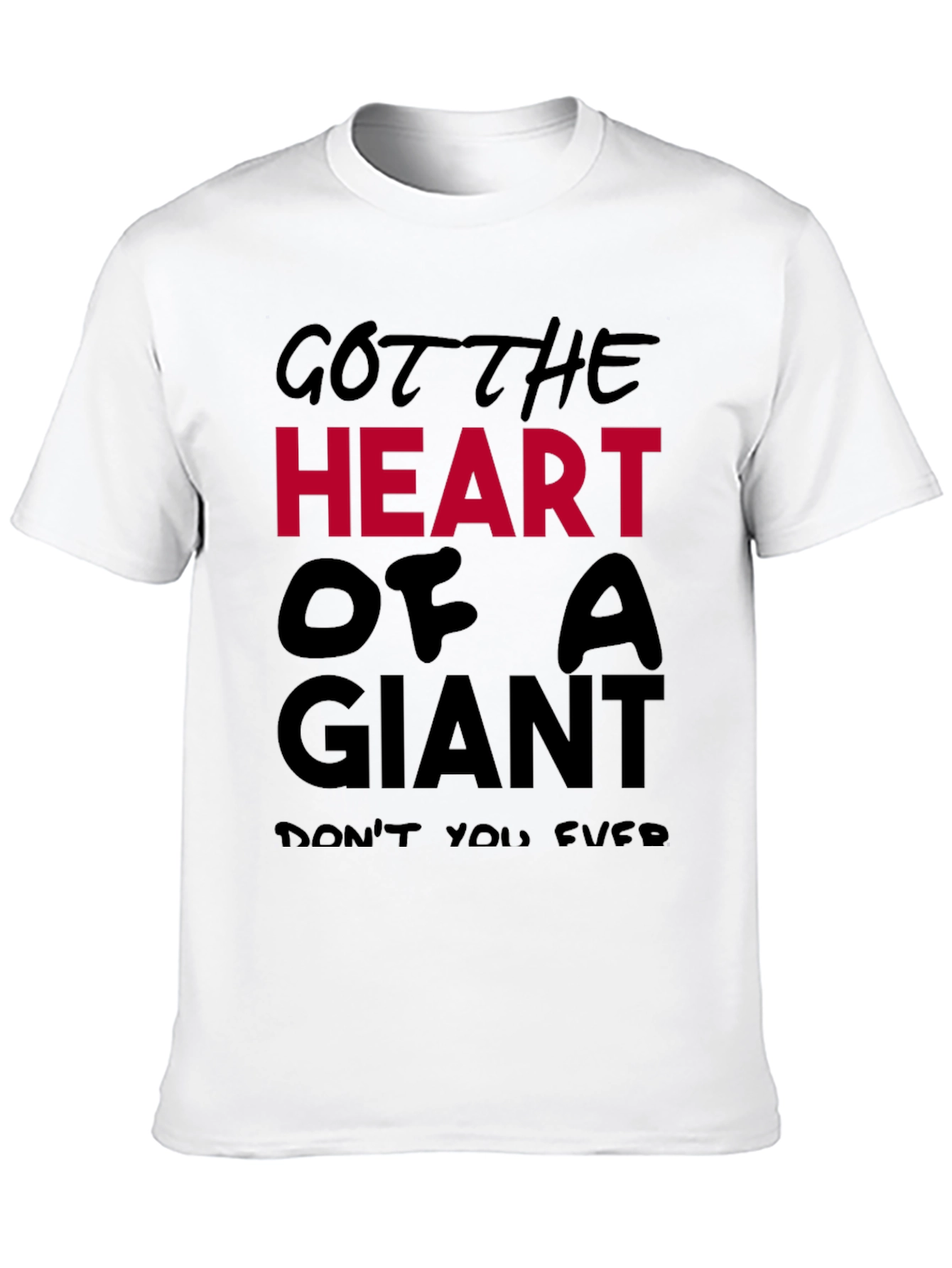 Black Heart of a Giant Graphic T-Shirt view 10