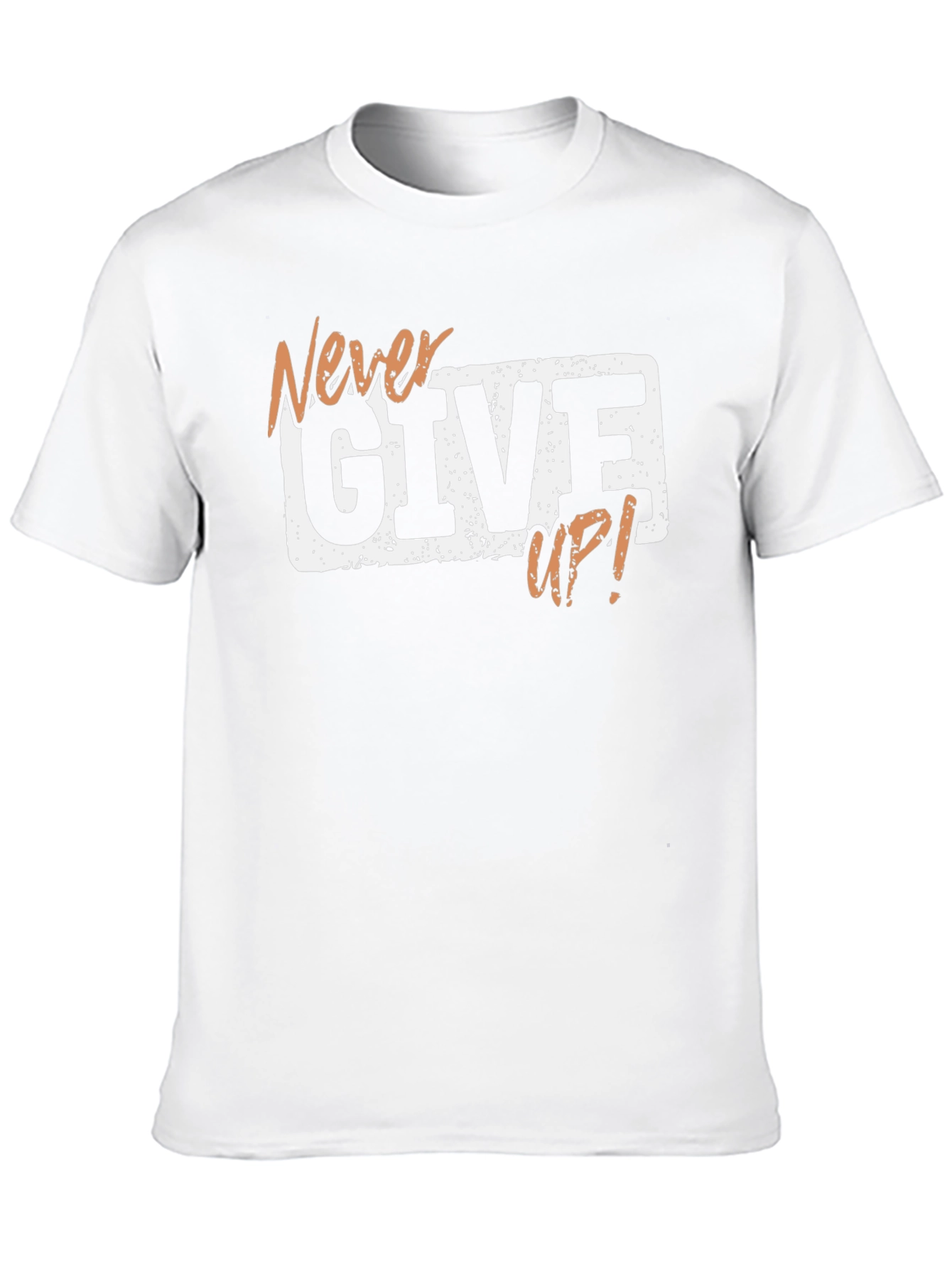 Black Never Give Up Graphic T-Shirt view 10