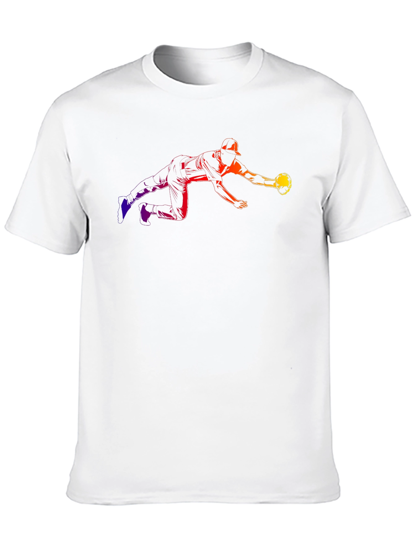 Black Rainbow Baseball Catch T-Shirt view 10