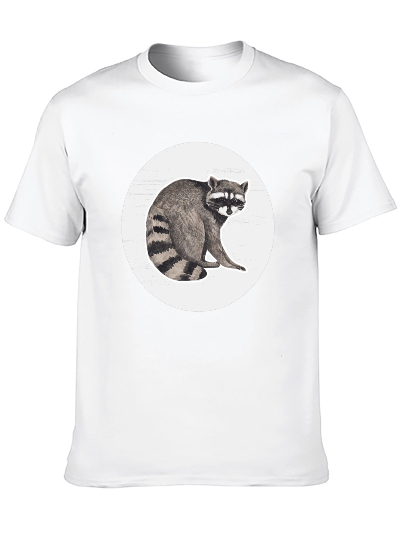Black Raccoon Graphic Tee - Black Cotton Blend Comfort view 10
