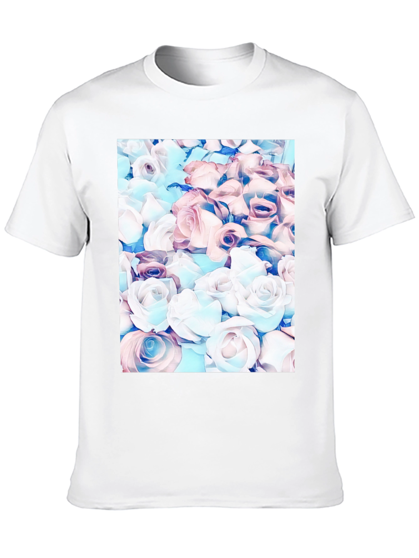 Black Floral Print Black T-Shirt - Stylish & Unique view 10