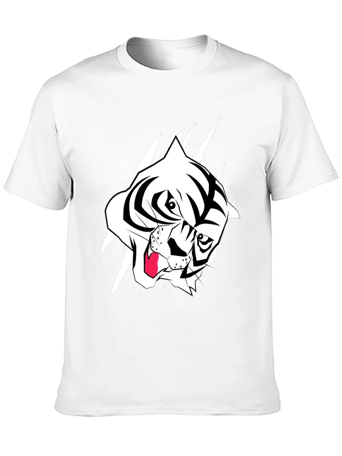 Black Black T-Shirt with Tiger Graphic view 10