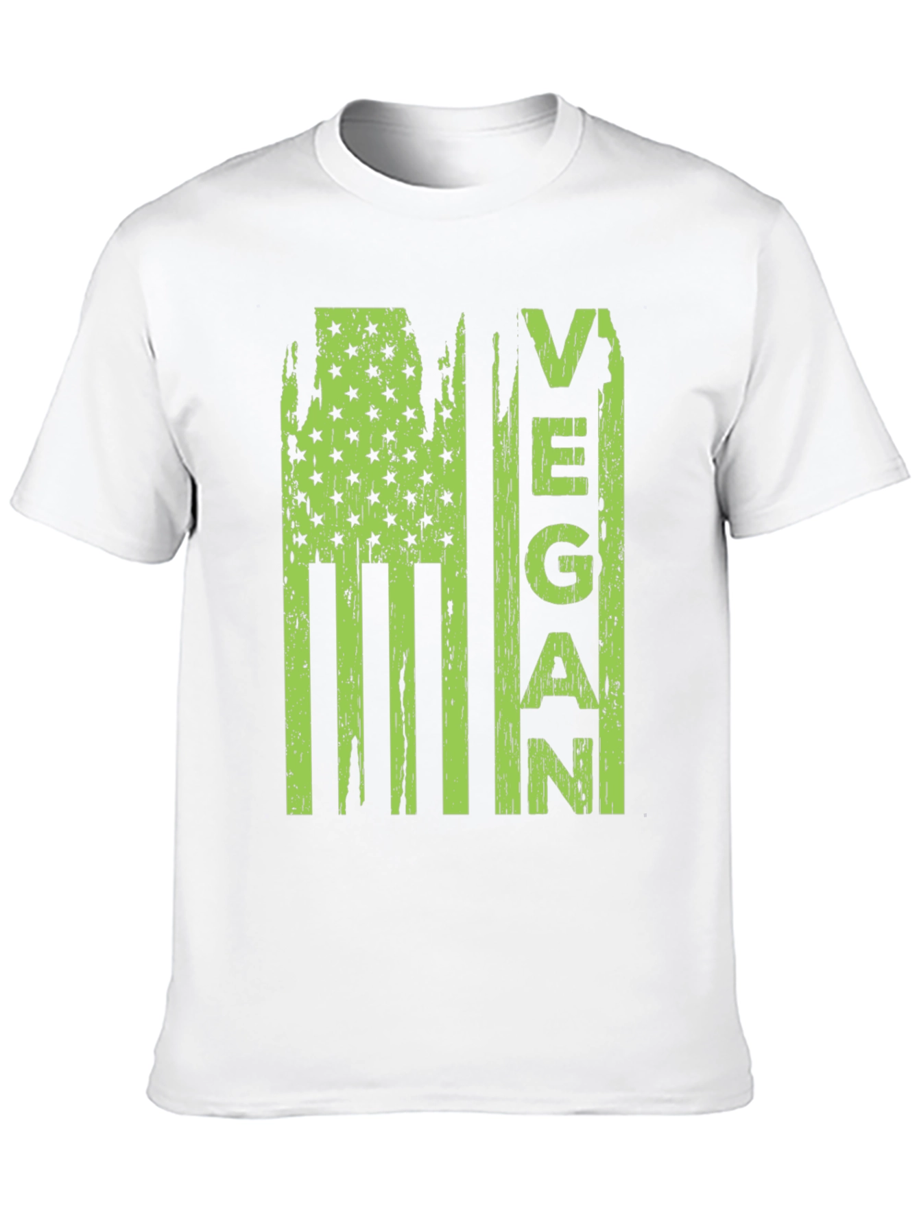 Black Vegan American Flag Graphic T-Shirt view 10