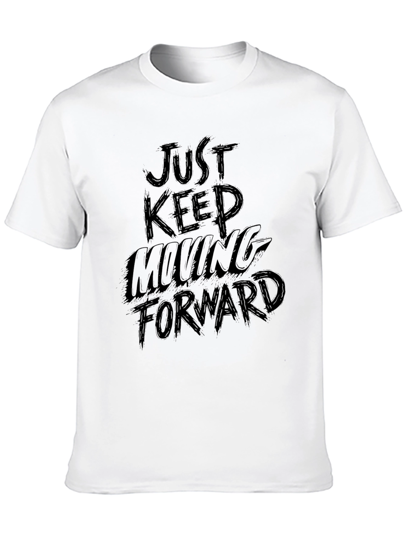 Black Just Keep Moving Forward Black T-Shirt view 10