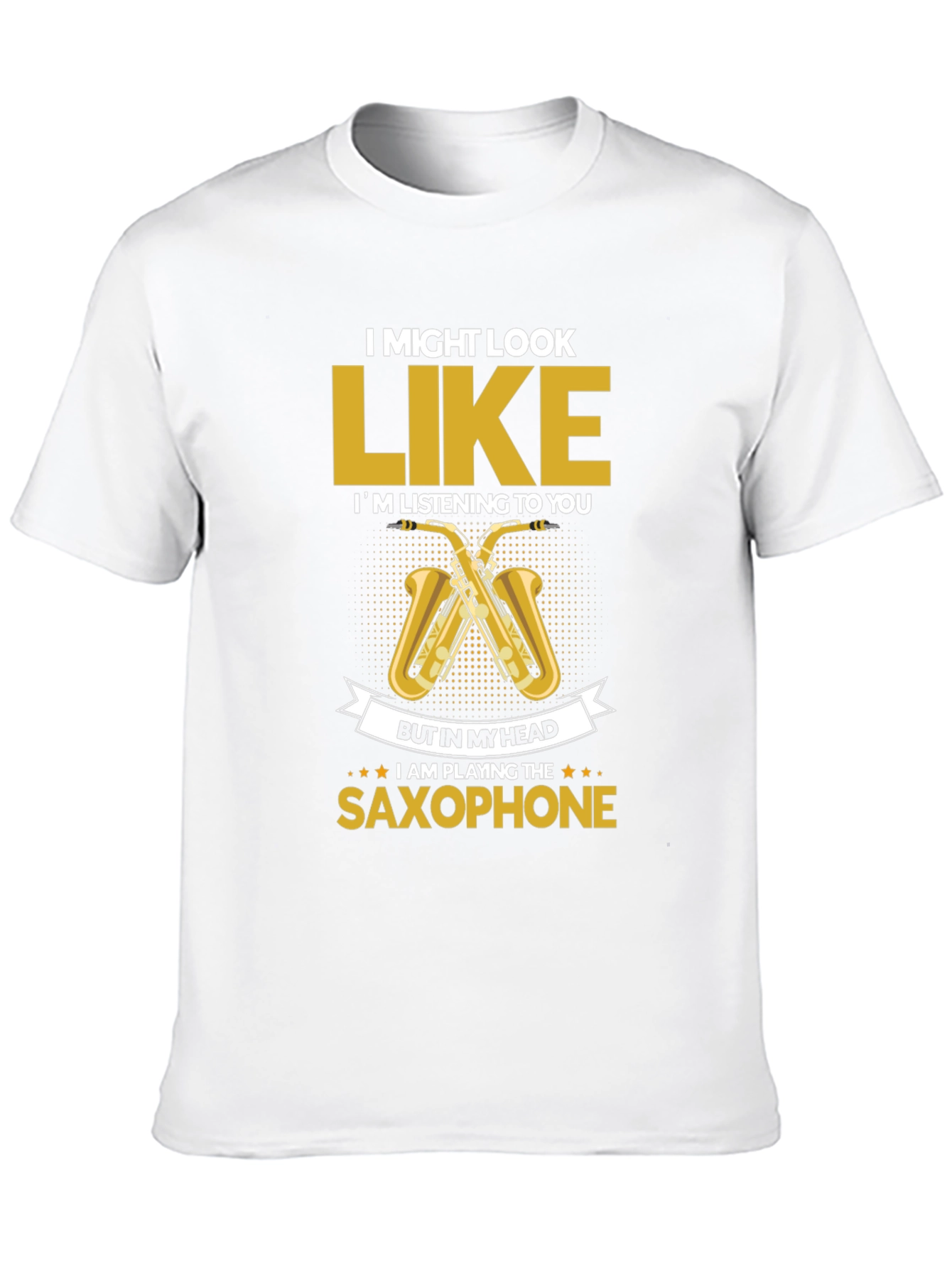 Black Saxophone Player T-Shirt - Musician Novelty Tee view 10