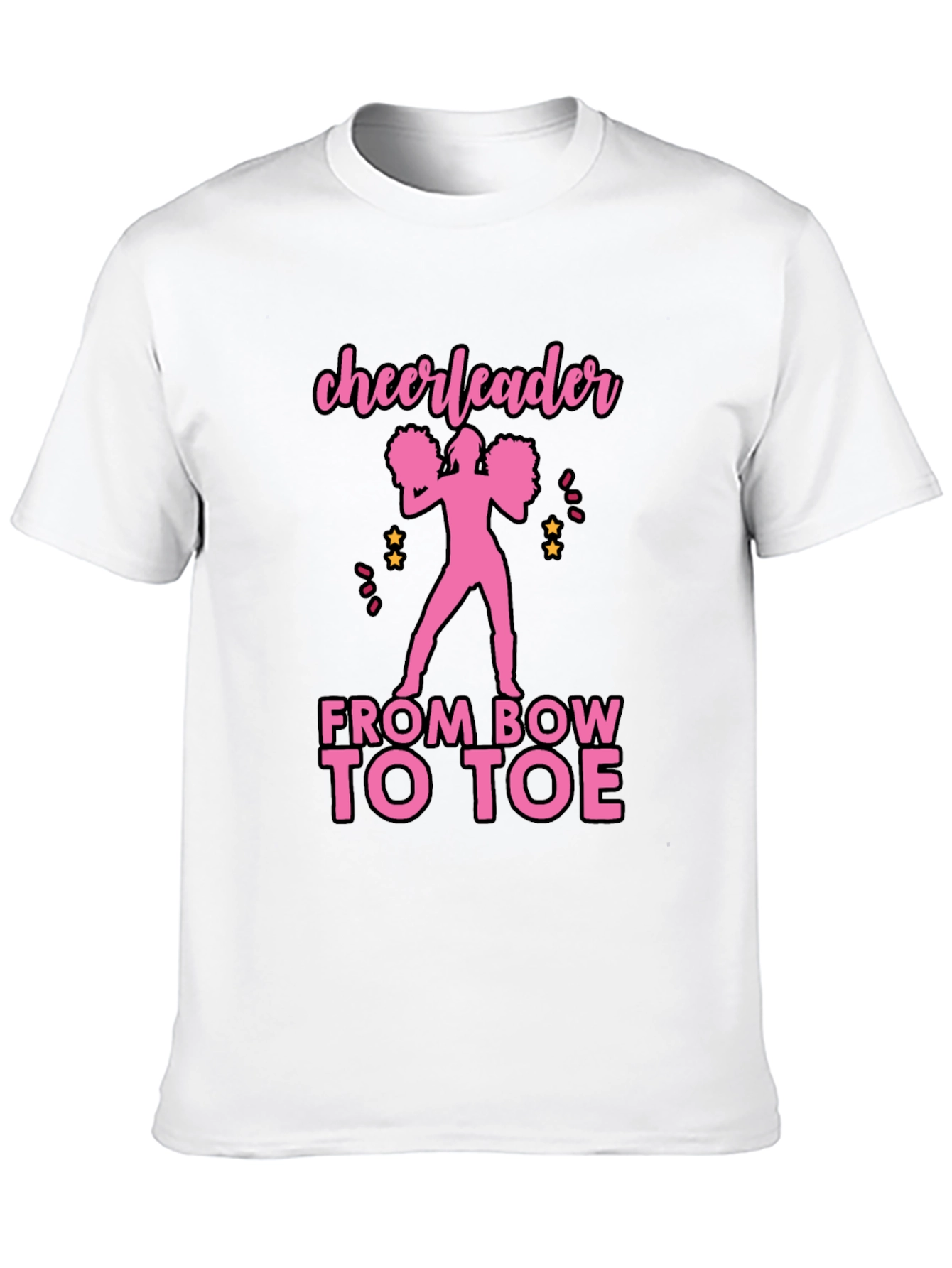 Black Cheerleader From Bow to Toe T-Shirt view 10