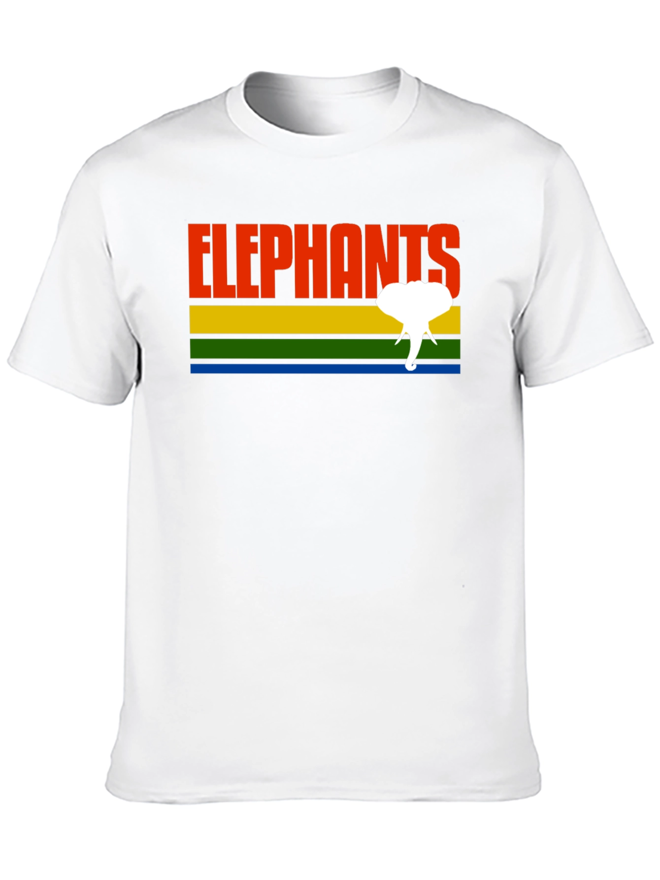 Black Retro Elephants Graphic T-Shirt - Unique Design! view 10