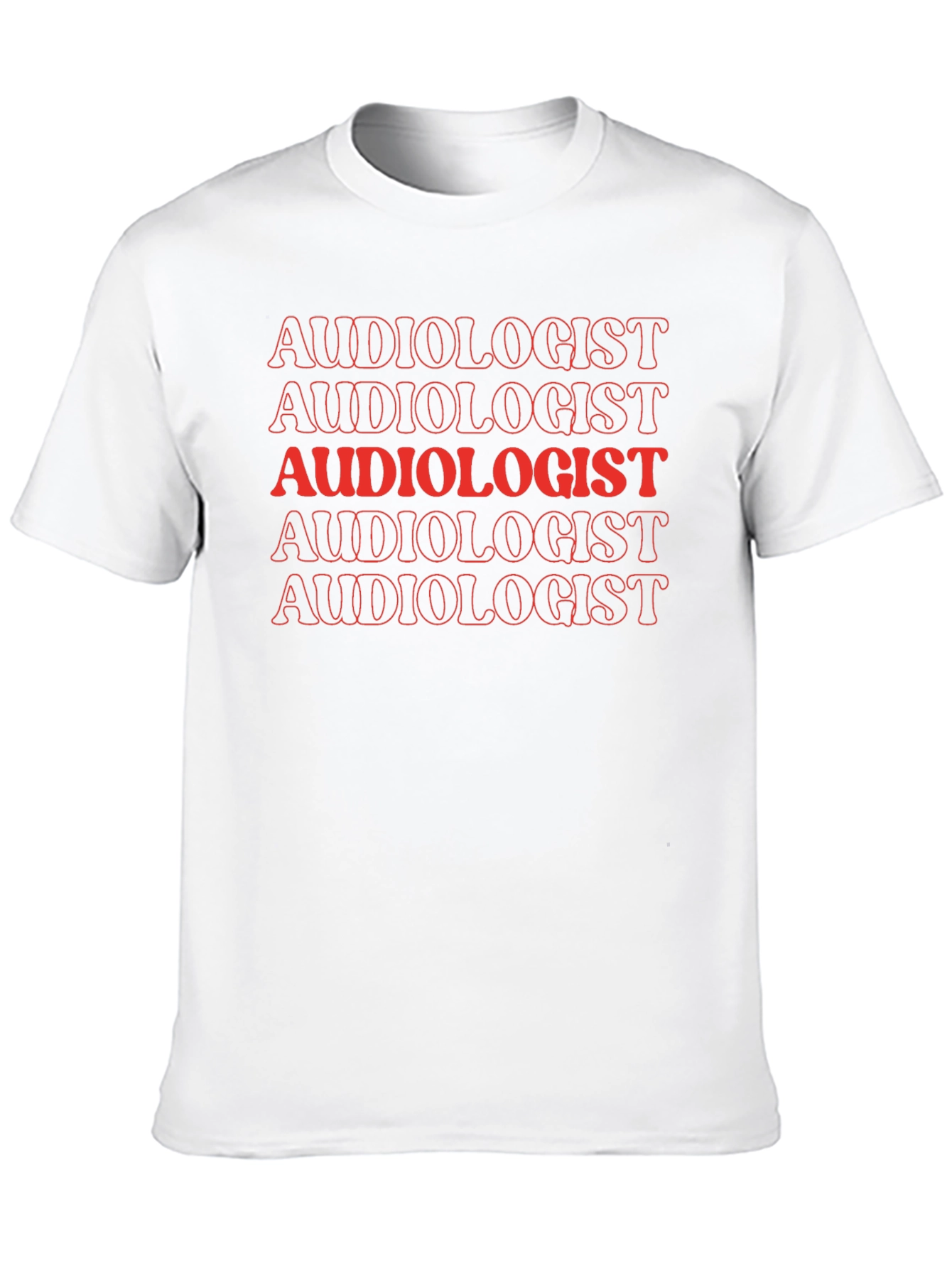 Black Audiologist Tee - Retro Text Design view 10