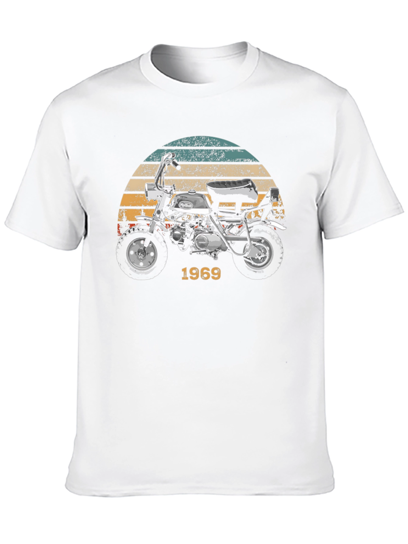 Black Vintage Motorcycle 1969 Graphic T-Shirt view 10
