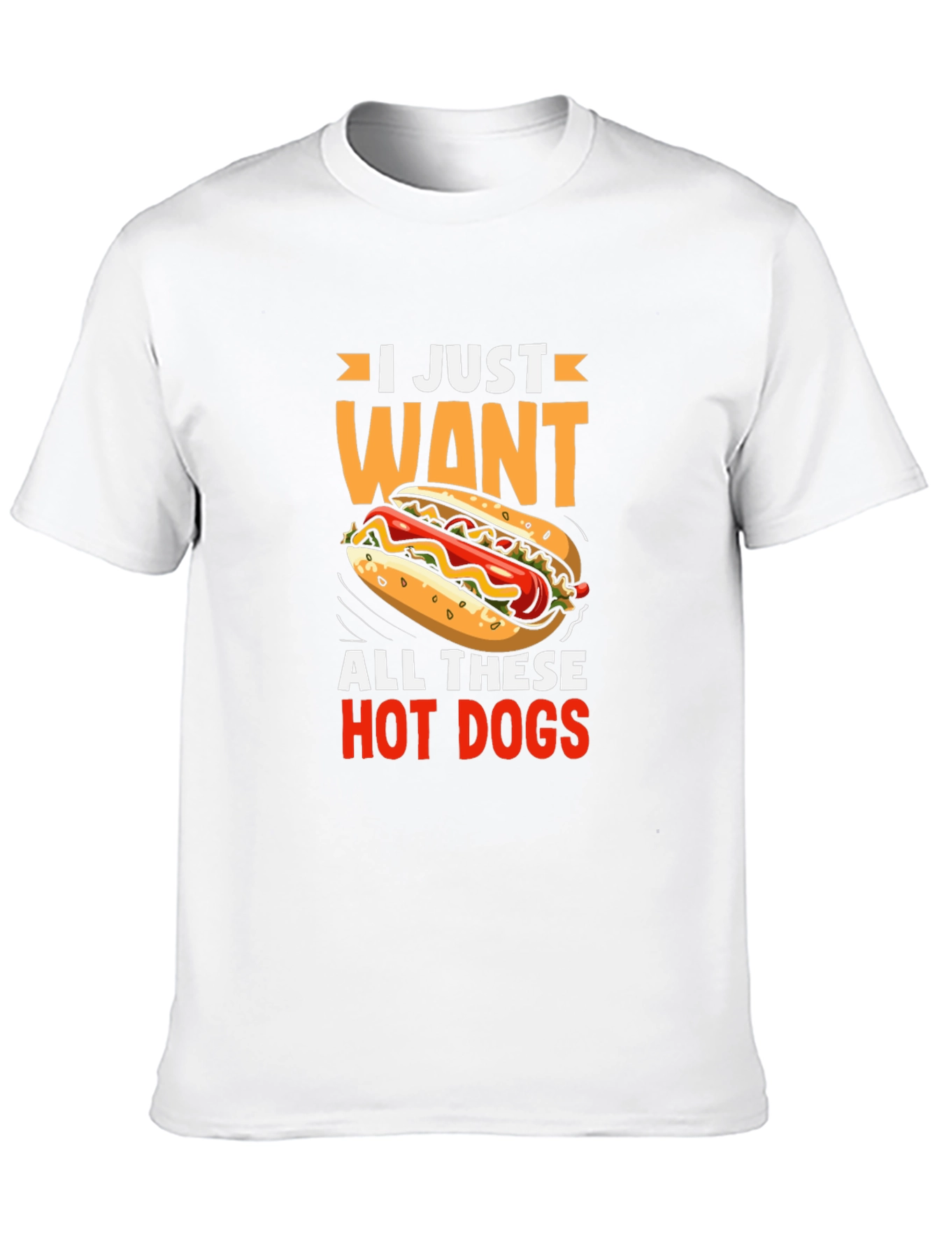 Black I Just Want All These Hot Dogs Graphic Tee view 10