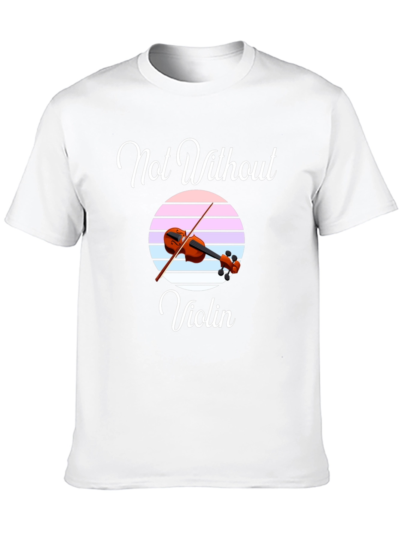 Black Not Without Violin T-Shirt - Music Lover Tee view 10