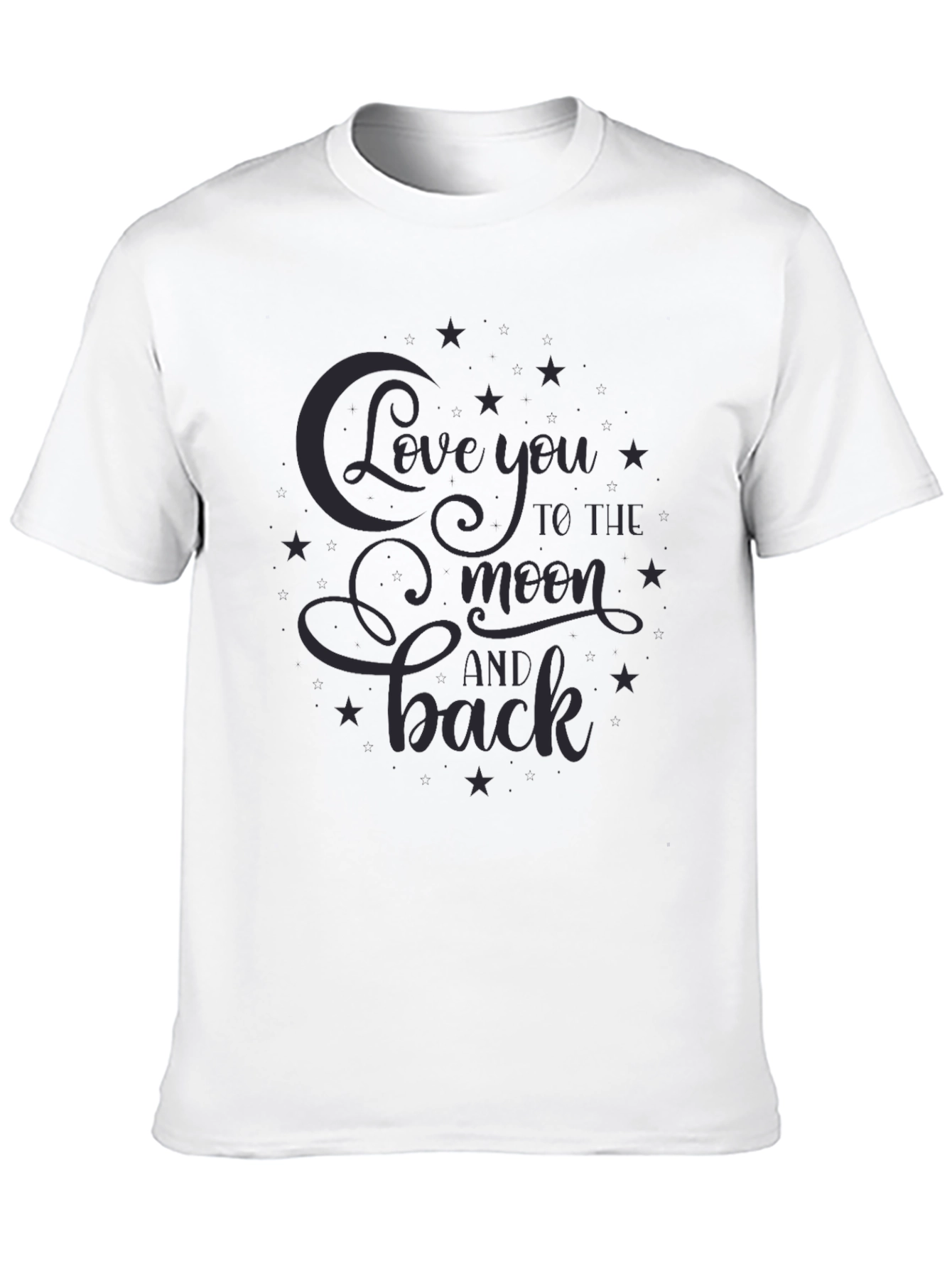 Black Love You to the Moon and Back Graphic Tee view 10
