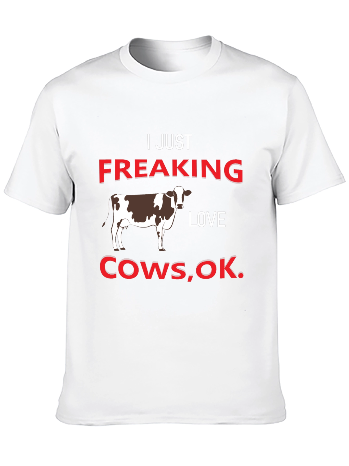 Black I Just Freaking Love Cows T-Shirt view 10