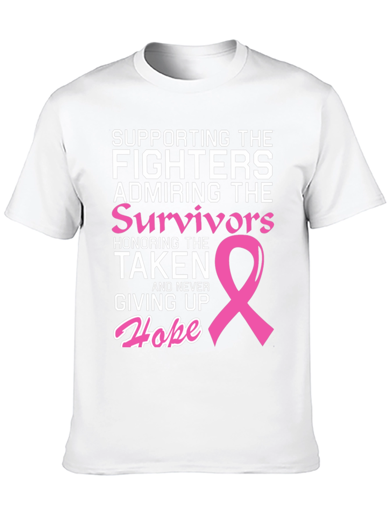 Black Breast Cancer Awareness T-Shirt: Fighters, Survivors, Hope view 10