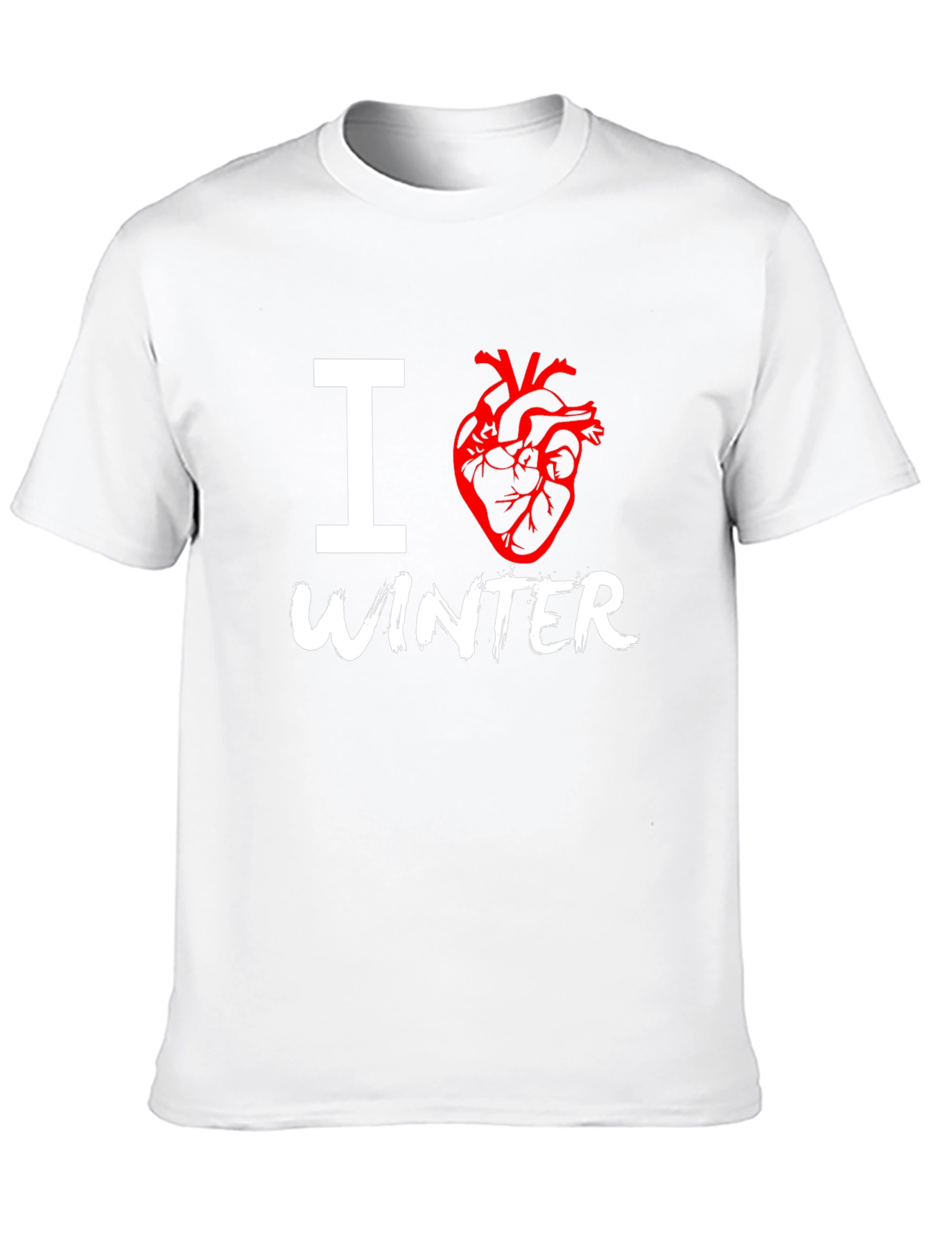 Black I Heart Winter Graphic T-Shirt view 10