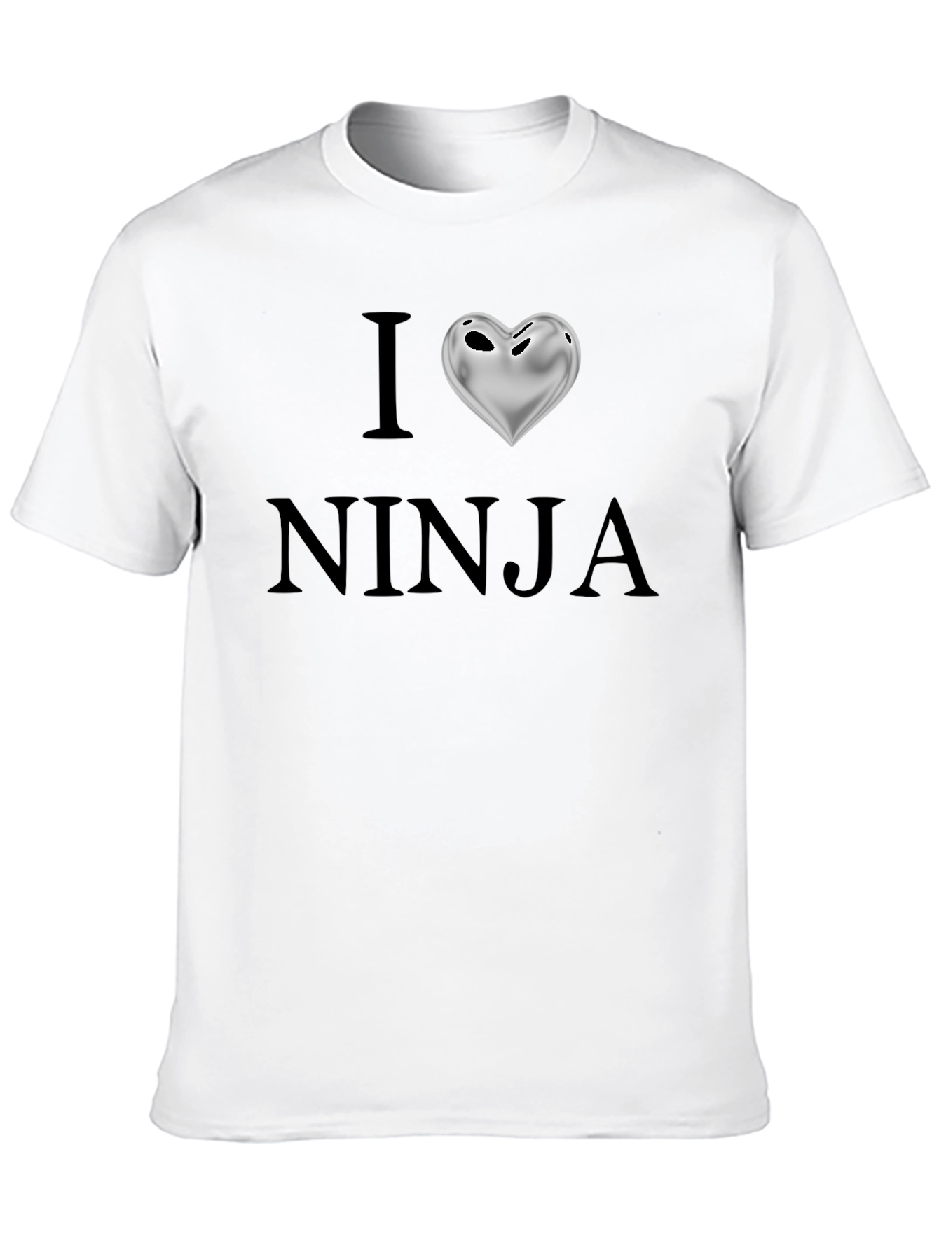 Black I Love Ninja Men's Black Graphic T-Shirt view 10