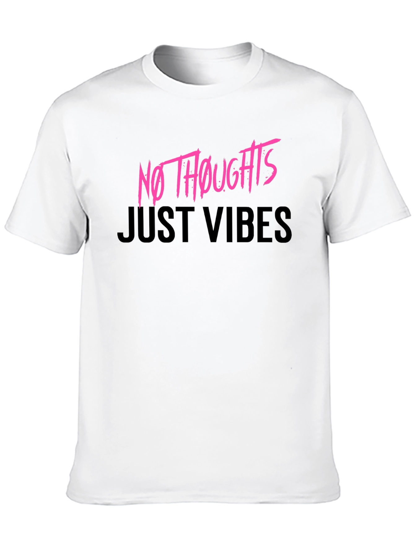 Black No Thoughts Just Vibes Graphic Tee view 10