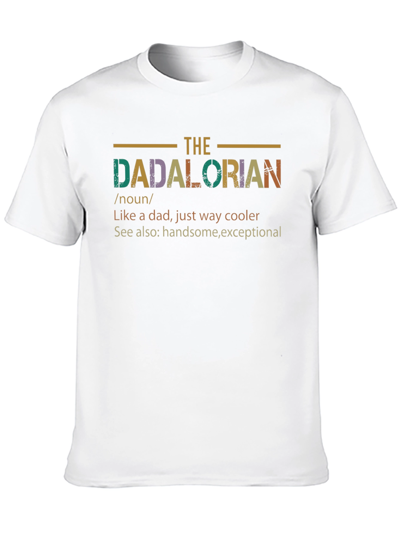 Black The Dadalorian T-Shirt - Cool Dad Definition view 10
