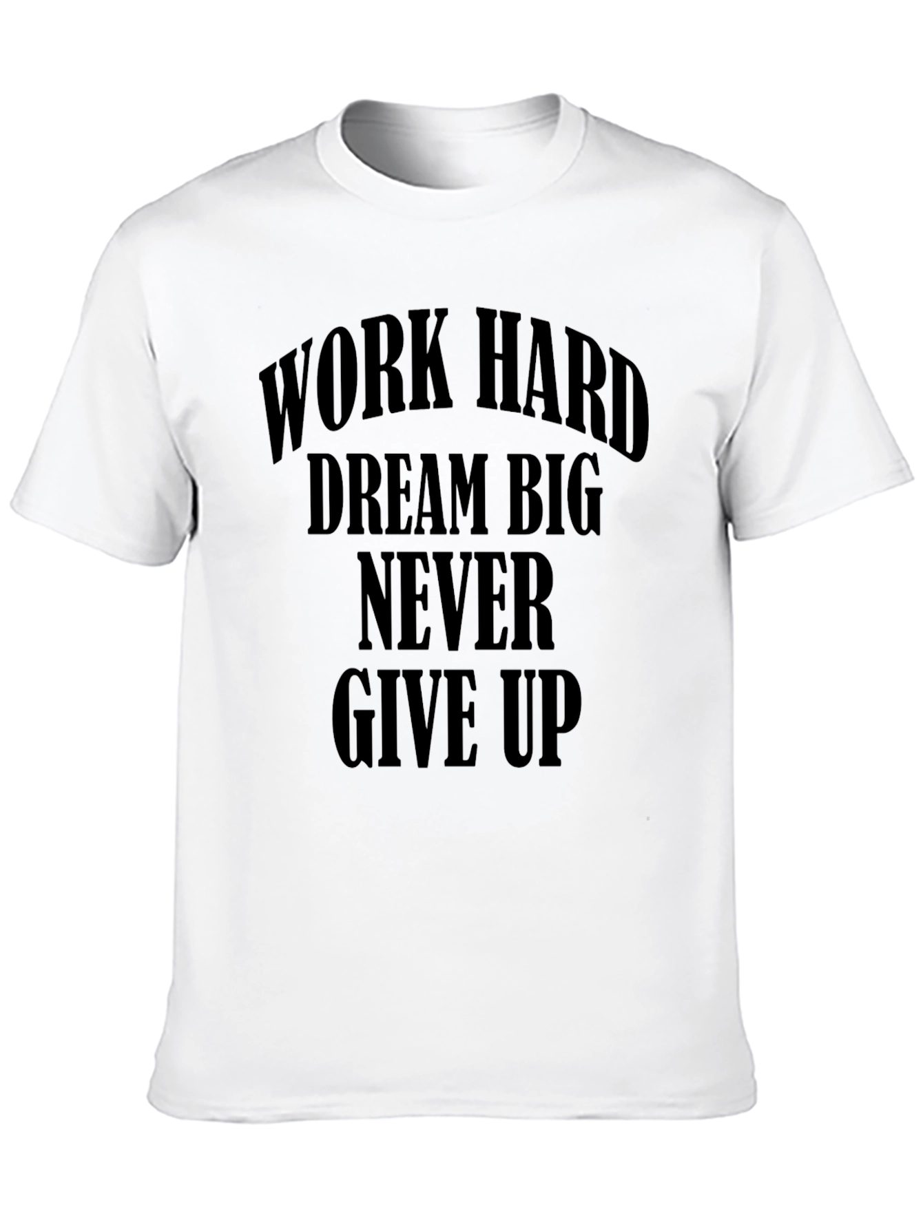 Black Motivational Black Graphic Tee - Work Hard, Dream Big view 10