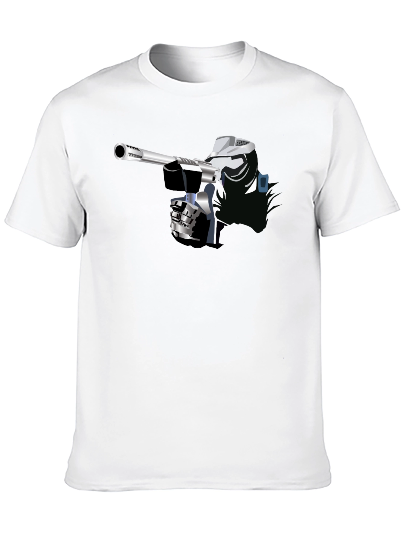Black Paintball Player Graphic Tee - Black view 10