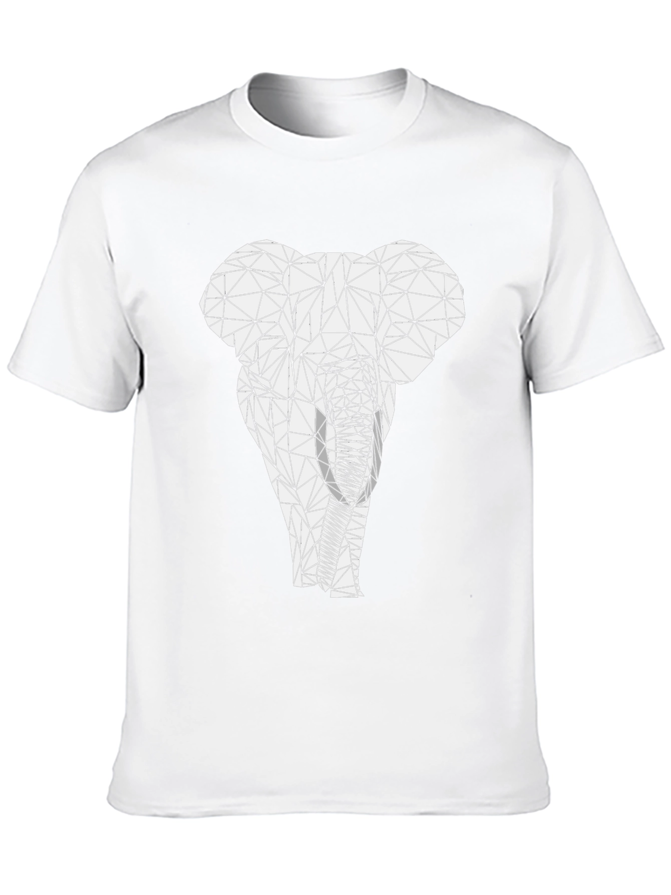 Black Geometric Elephant Graphic Tee - Modern Animal Print view 10