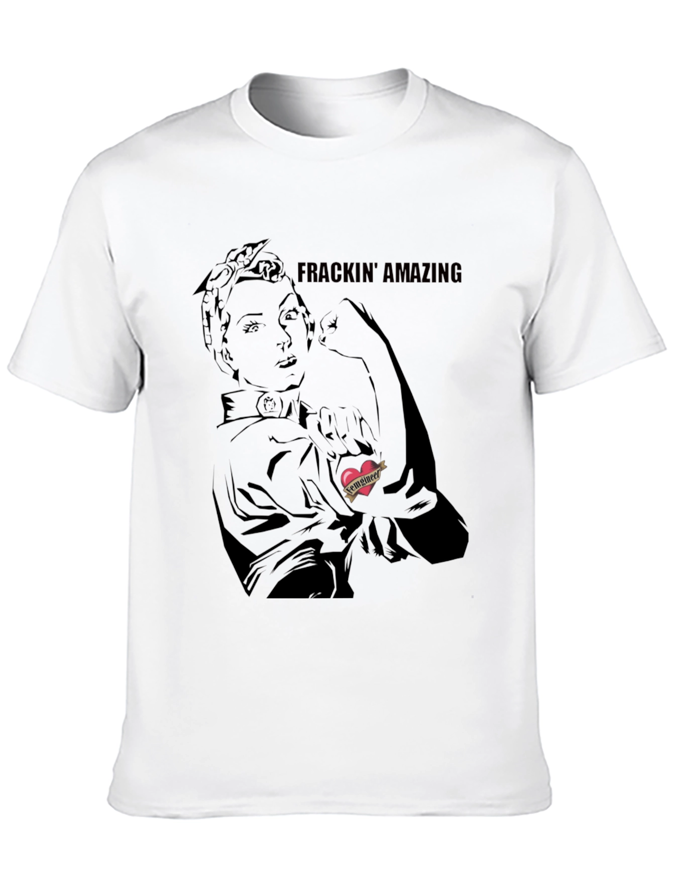 Black Frackin' Amazing Rosie the Riveter Graphic Tee view 10