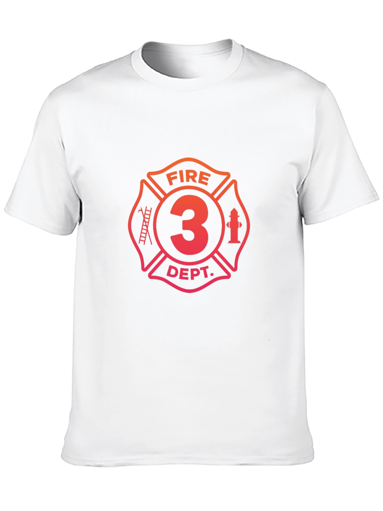 Black Fire Dept. T-Shirt - Black Cotton Graphic Tee view 10