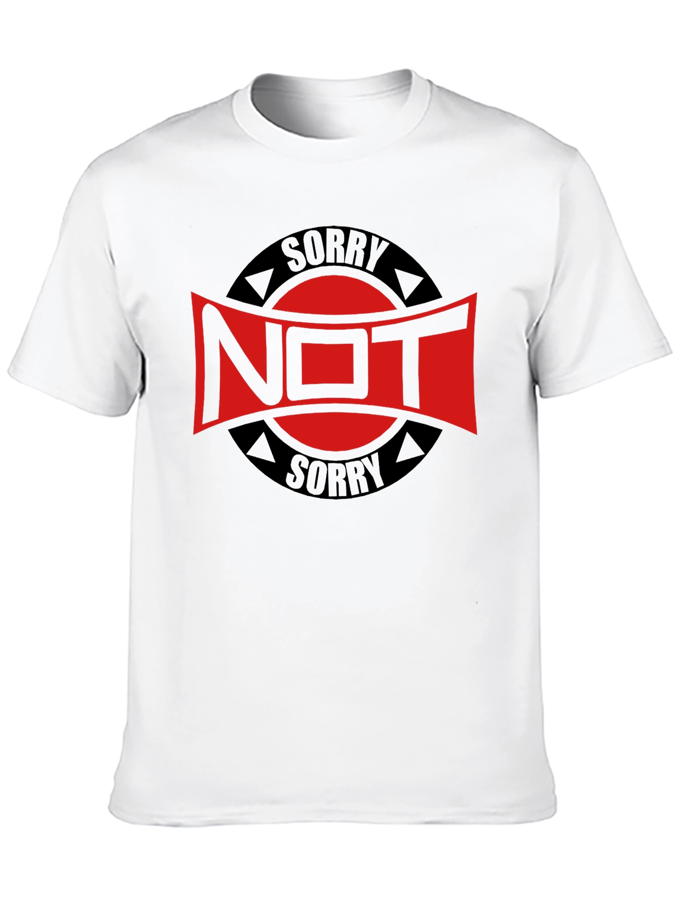 Black Not Sorry Graphic Tee - Black Cotton Blend view 10