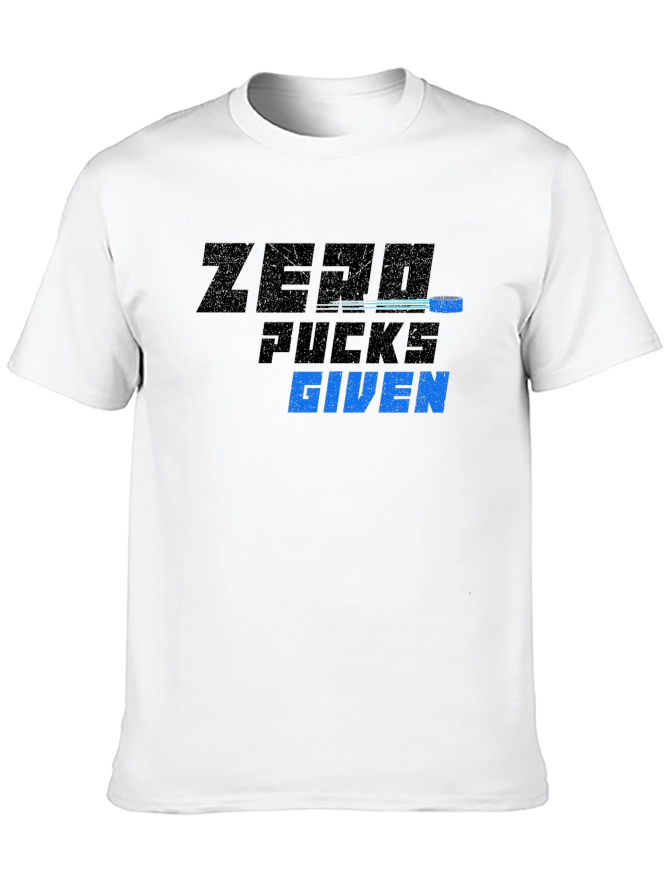 Black Zero Pucks Given Black Graphic T-Shirt view 10