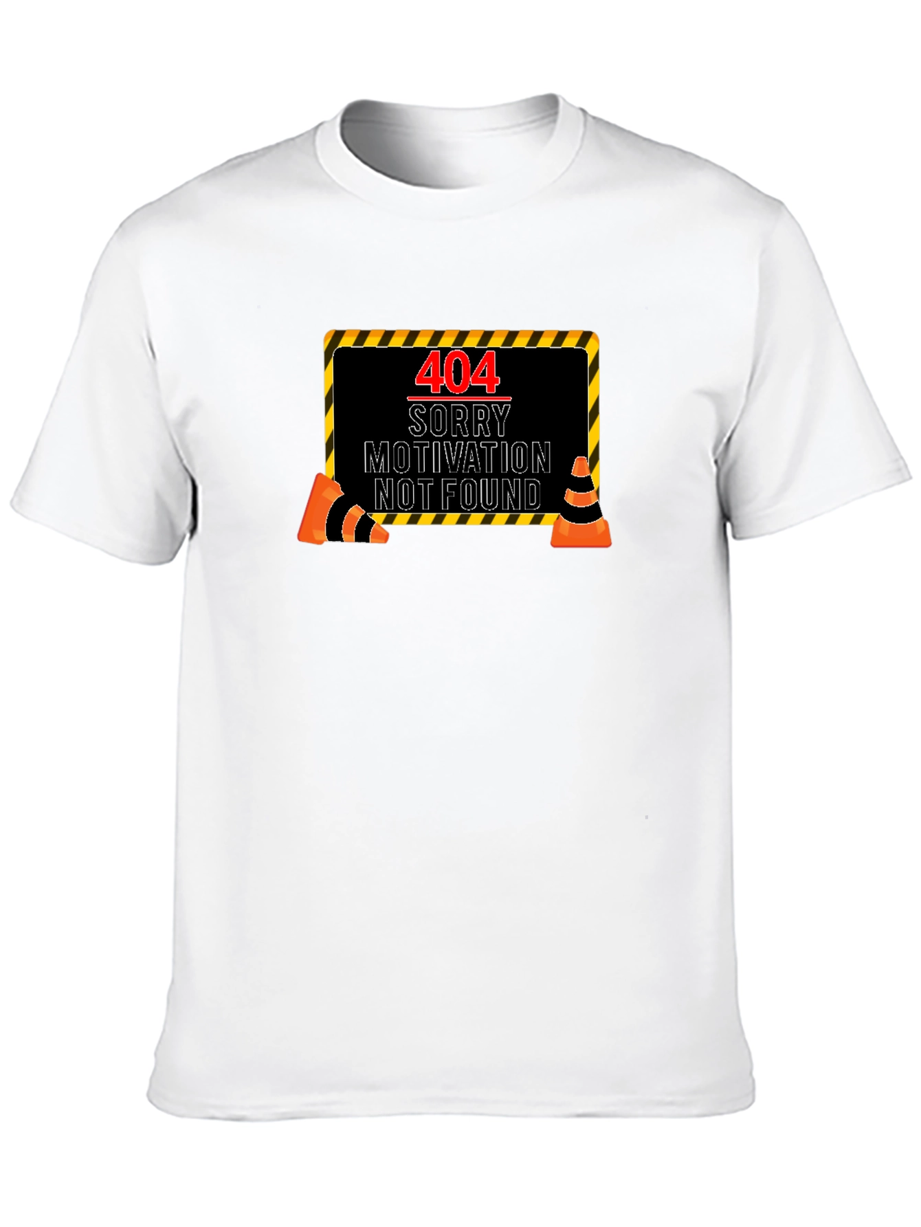 Black 404 Motivation Not Found Black Graphic Tee view 10