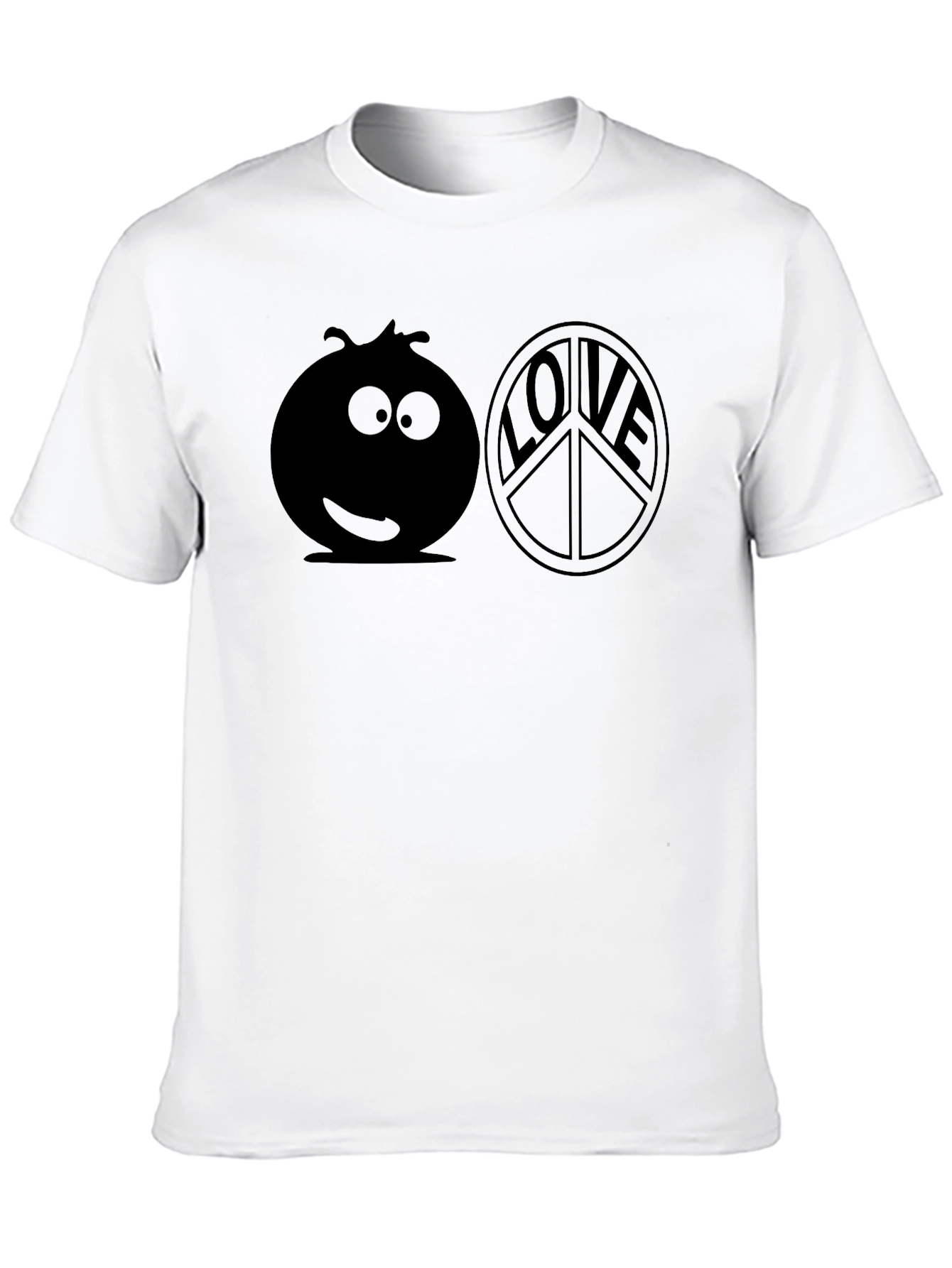 Black Peace, Love, and Berries T-Shirt view 10
