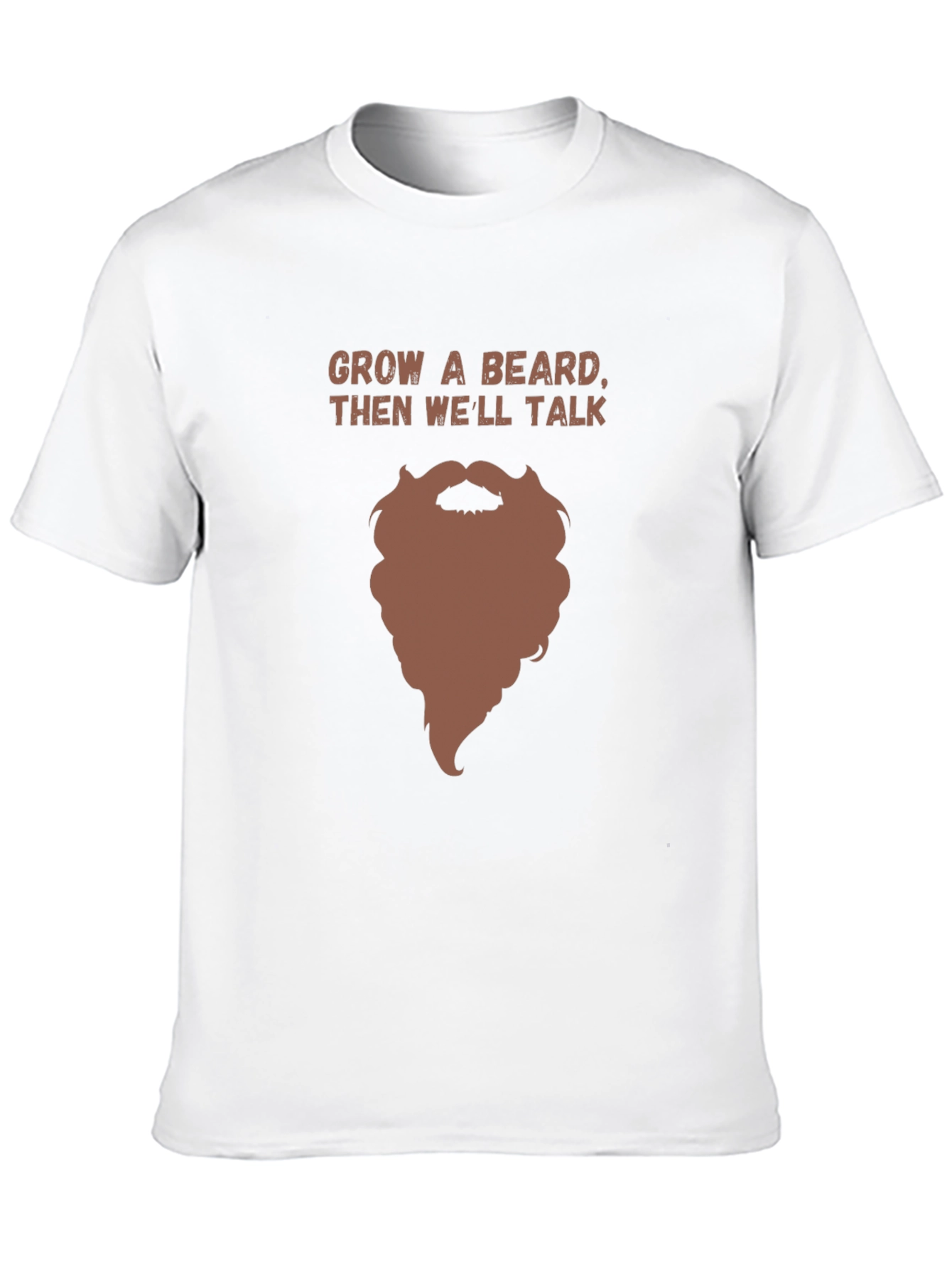 Black Grow a Beard Funny Graphic Tee view 10